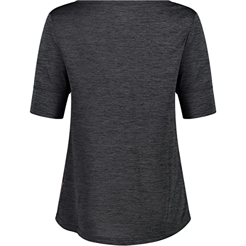 cmp-t-shirt-light-jersey-melange-donna-antracite-mel-pink-fluo-40 image 4
