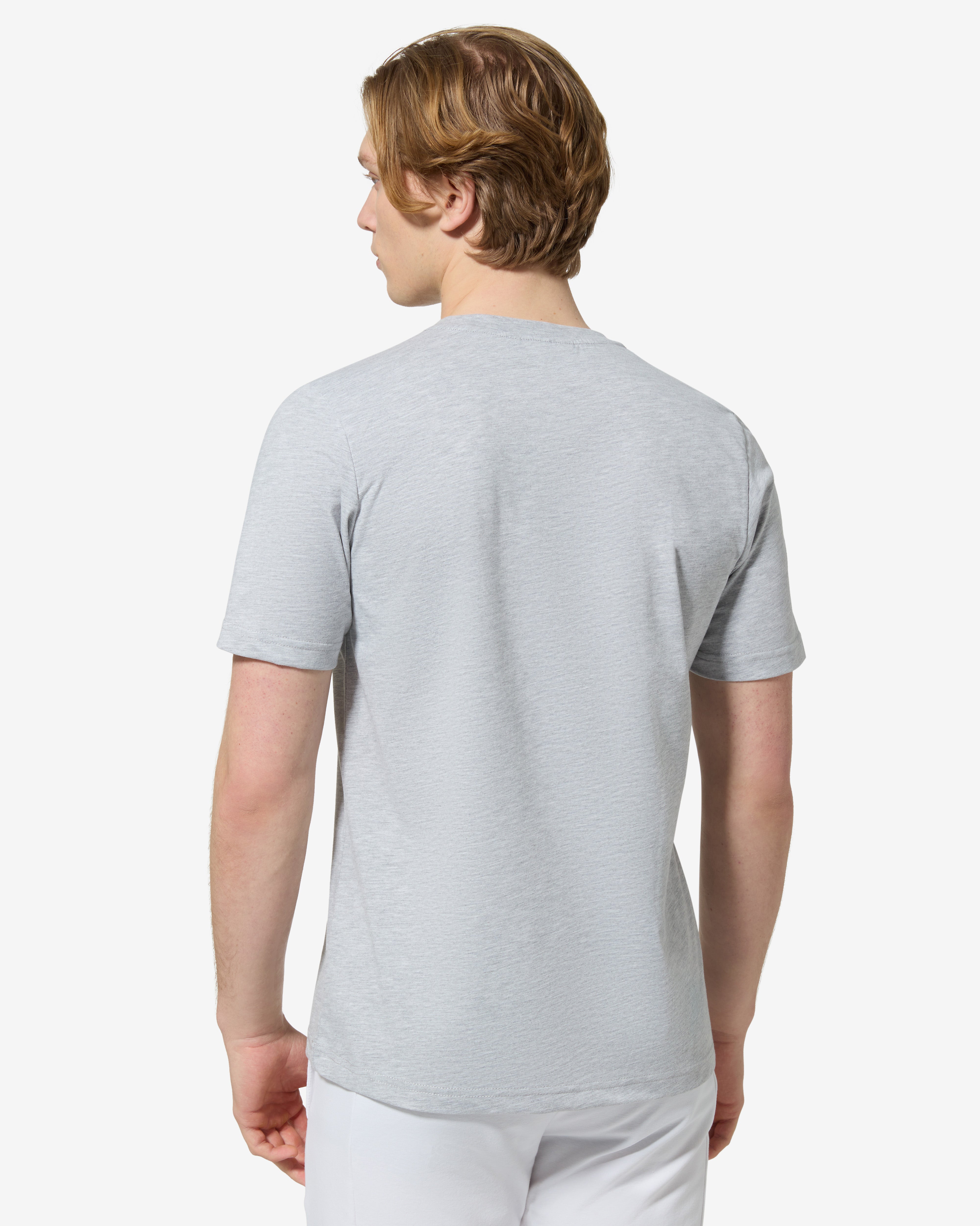 australian-record-t-shirt-in-cotone-grigio-melange-regular-fit image 3