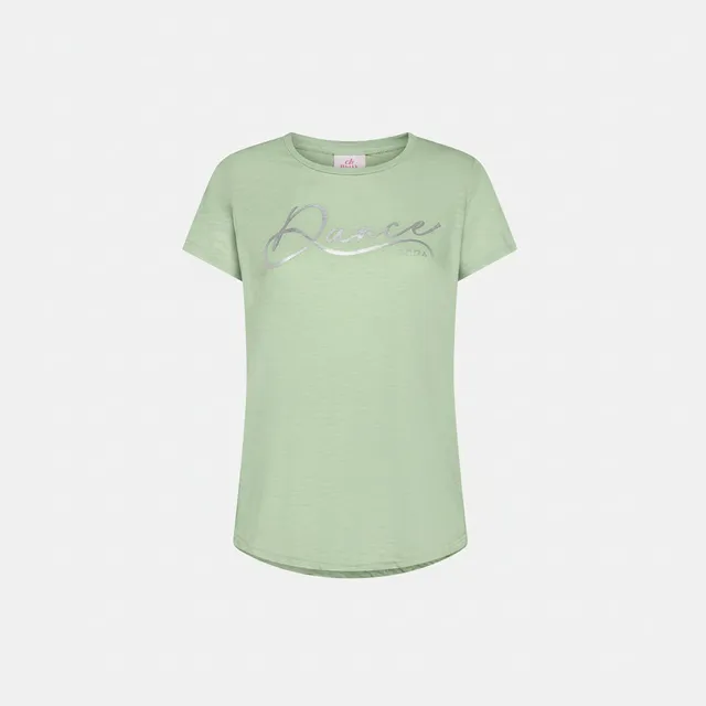 deha-t-shirt-con-stampa-in-cotone-flamm-verde image 1