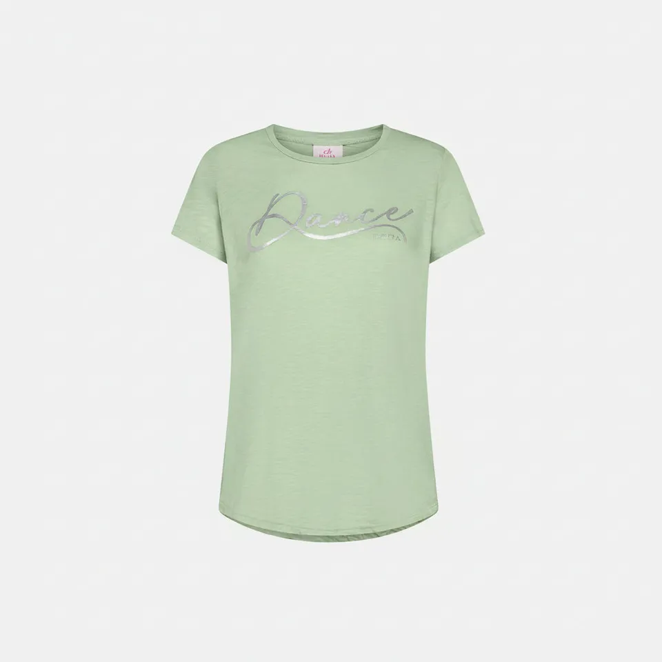 deha-t-shirt-con-stampa-in-cotone-flamm-verde image 1