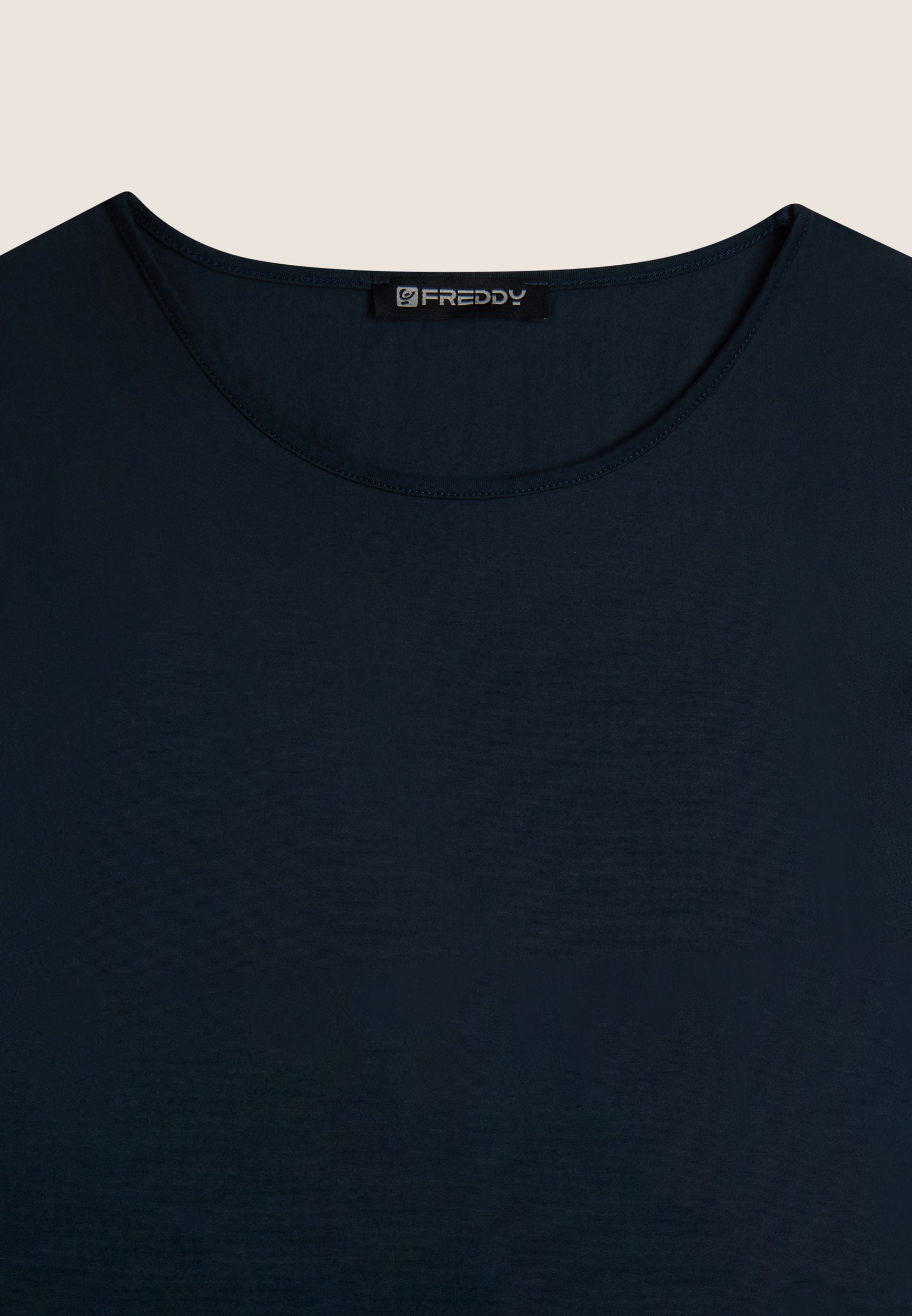 freddy-t-shirt-regular-donna-in-tessuto-stretch-base-cotone image 3