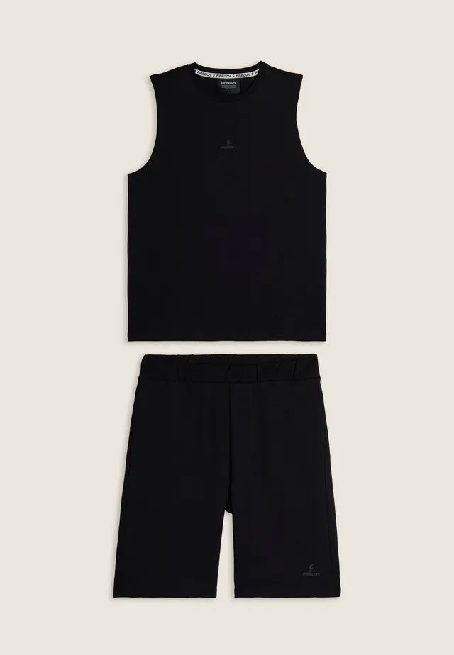 freddy-completo-sportivo-cotone-top-bermuda-donna image 1