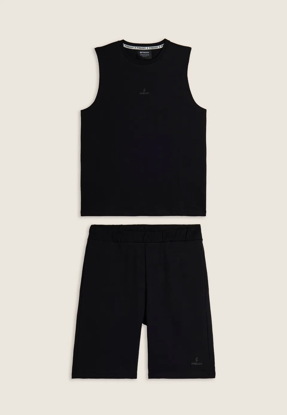 freddy-completo-sportivo-cotone-top-bermuda-donna image 1