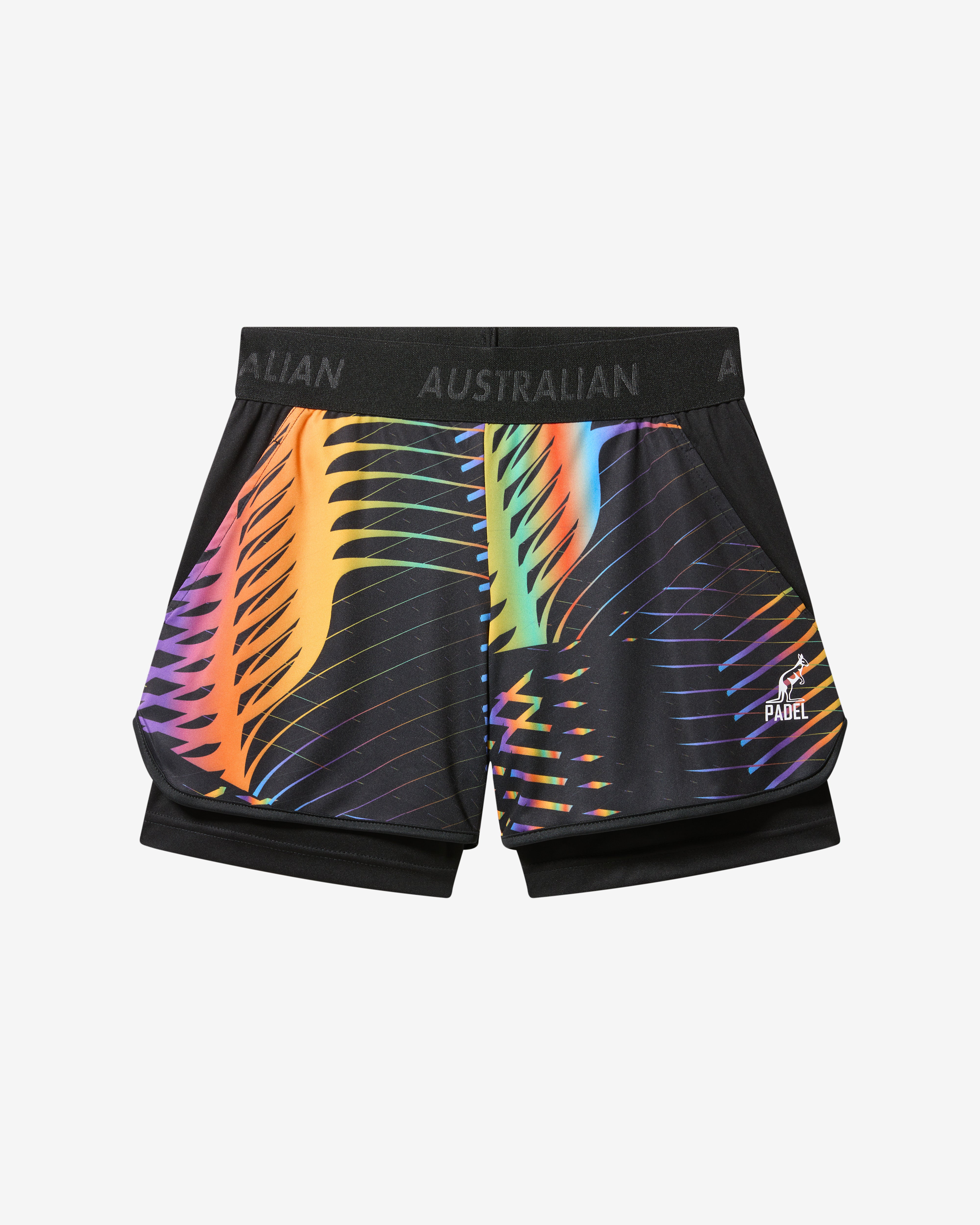 australian-chaos-short-nero-padel-tessuto-ace-traspirante image 5