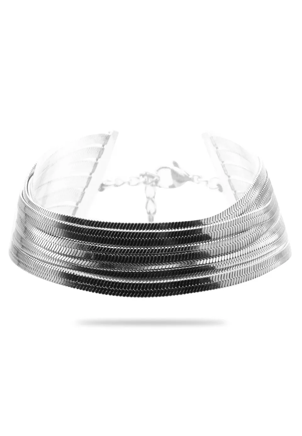 freddy-bracciale-multi-filo-in-acciaio-silver-catena-serpente image 1