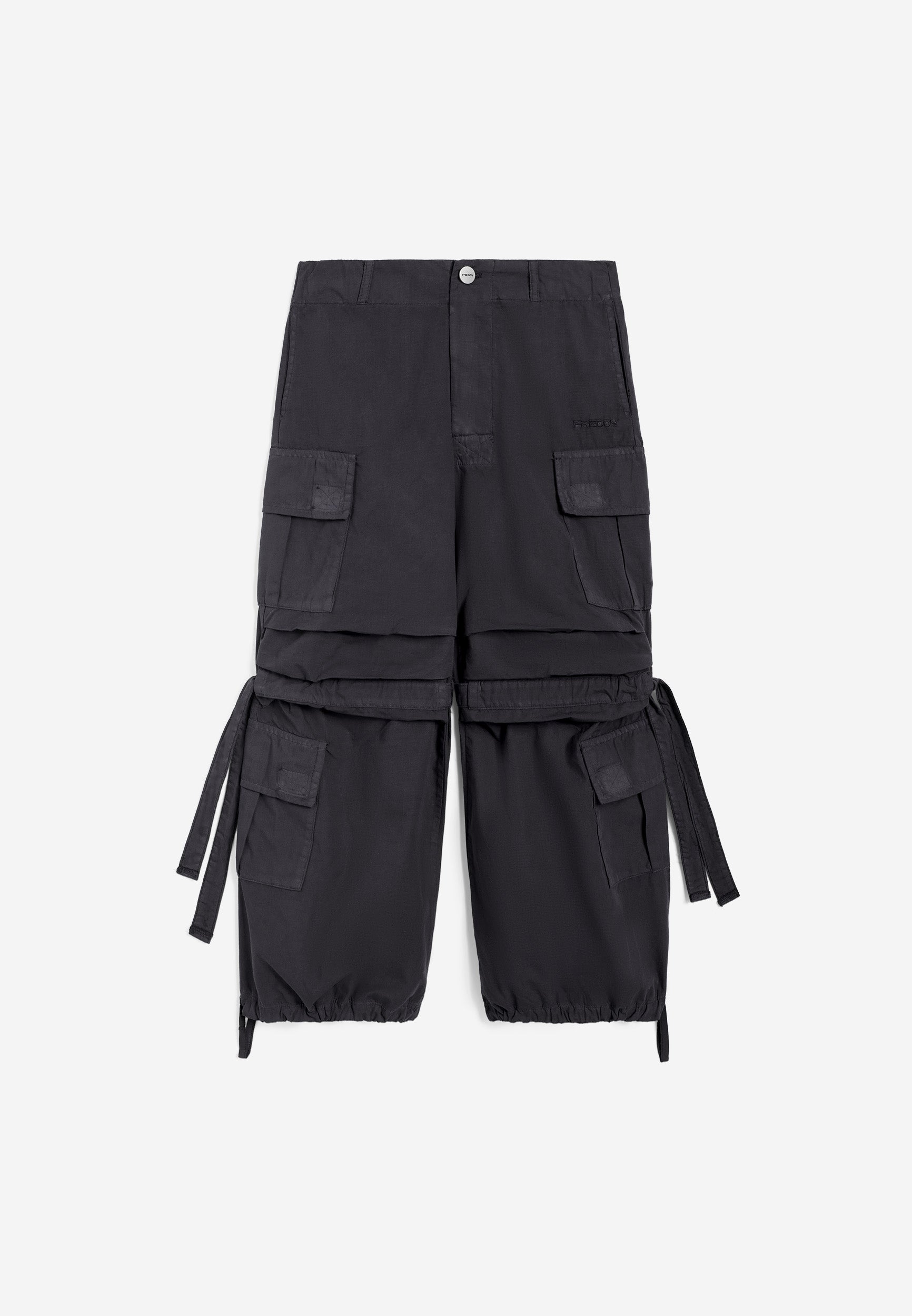 freddy-pantaloni-cargo-bambina-in-cotone-parachute-y2k-tinto-capo image 1