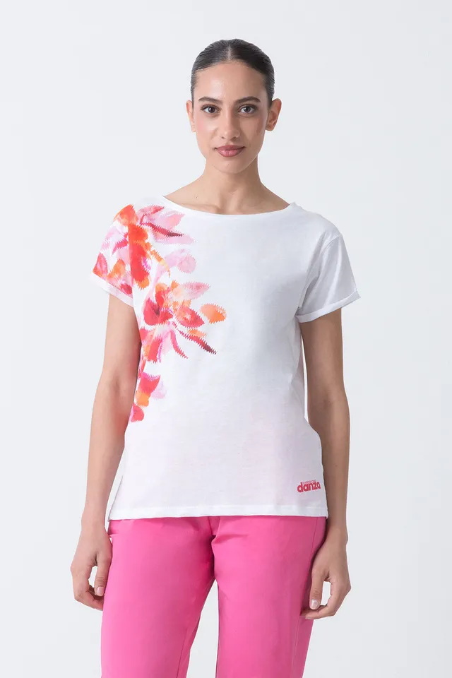 dimensione-danza-summer-t-shirt-stampa-floreale-jersey-cotone image 1