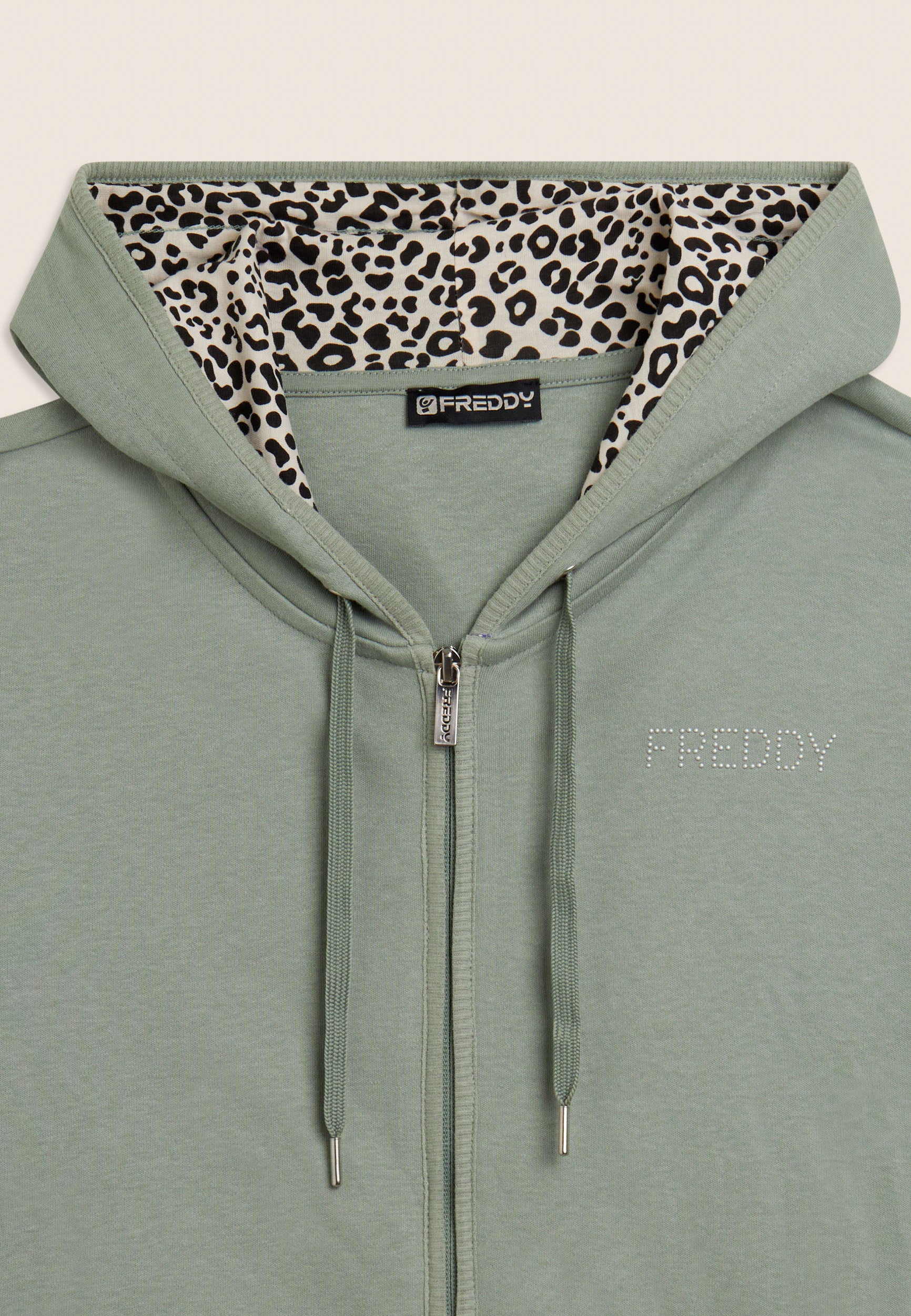 freddy-tuta-donna-zip-cappuccio-animalier-100-cotone image 8