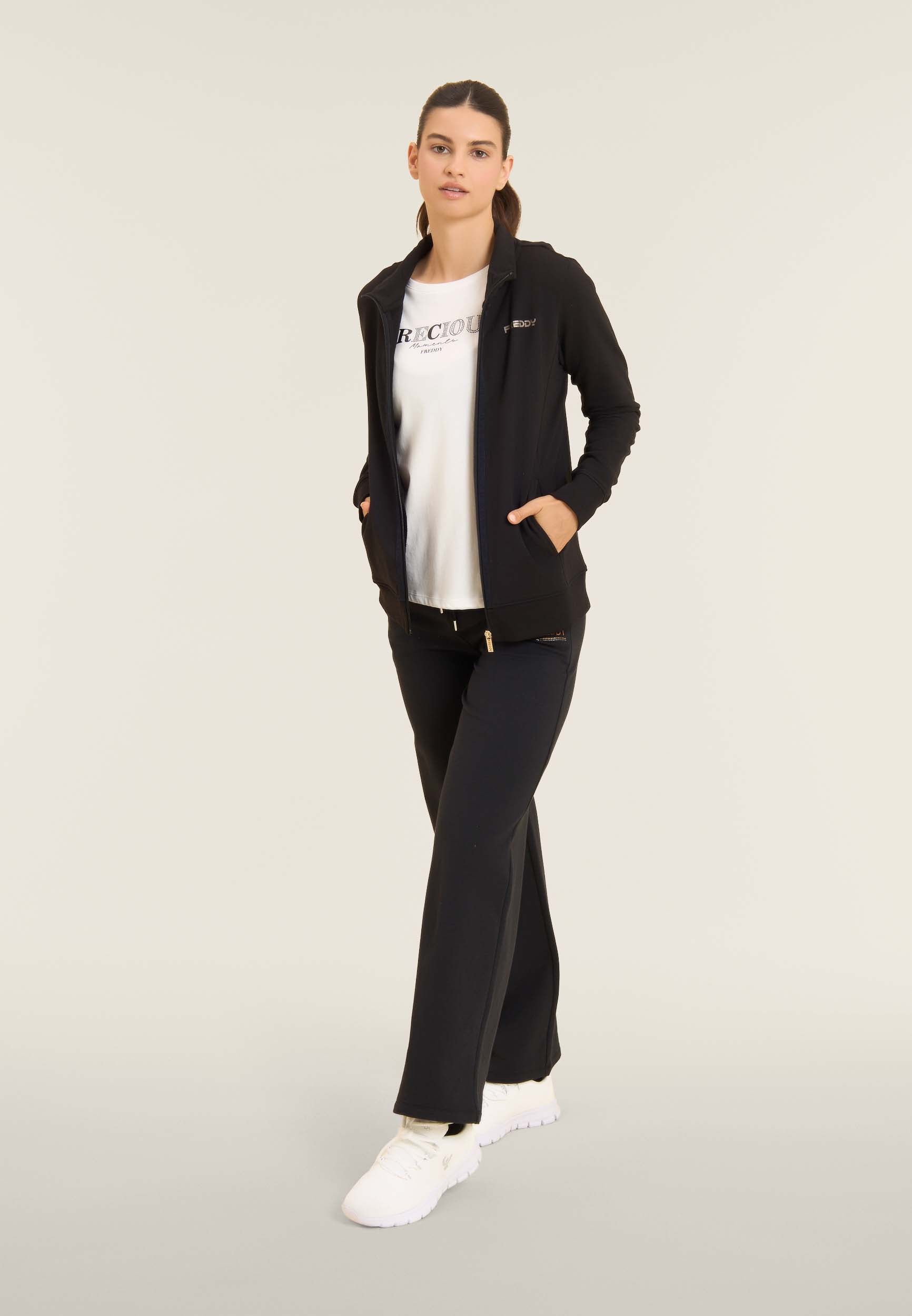 freddy-t-shirt-precious-moments-in-strass-cotone-supima-donna image 2