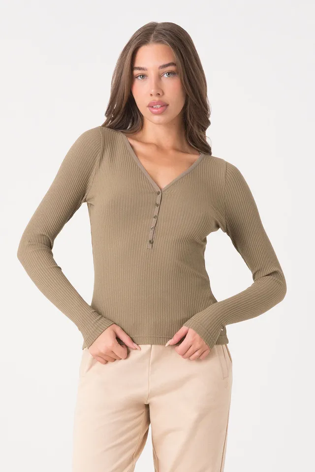 dimensione-danza-tshirt-l-s-donna-in-modal-stretch-a-costine-con-scollo-a-v-e-bo image 1