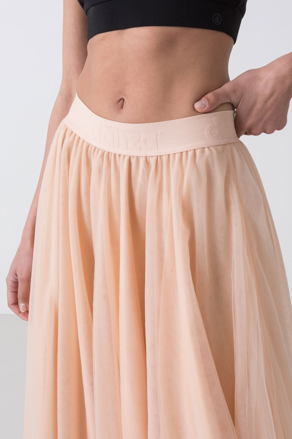 dimensione-danza-ballet-gonna-donna-in-tulle-con-elastico-jacquard-logato image 4
