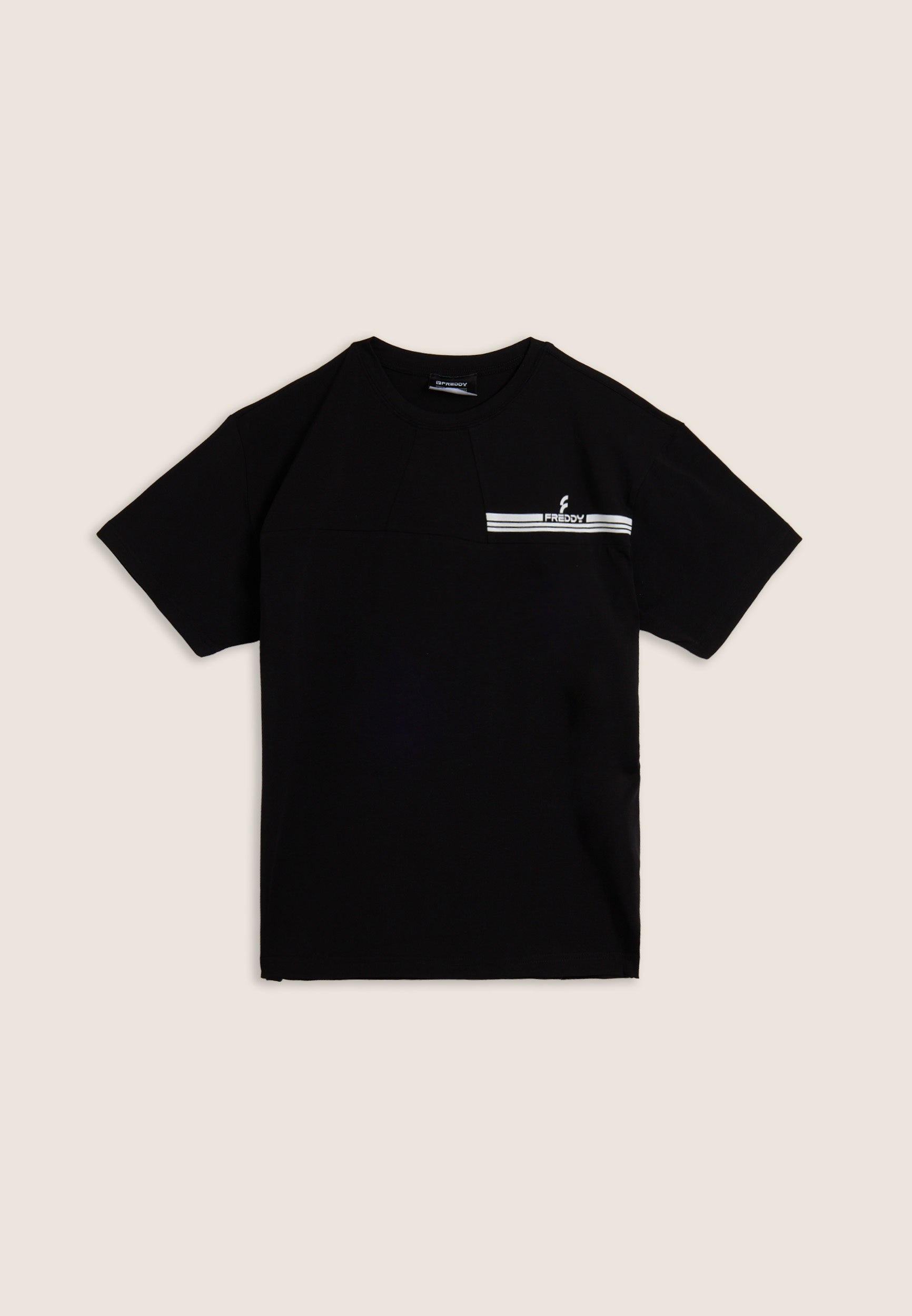 freddy-t-shirt-cuciture-a-blocchi-inserto-a-contrasto image 1
