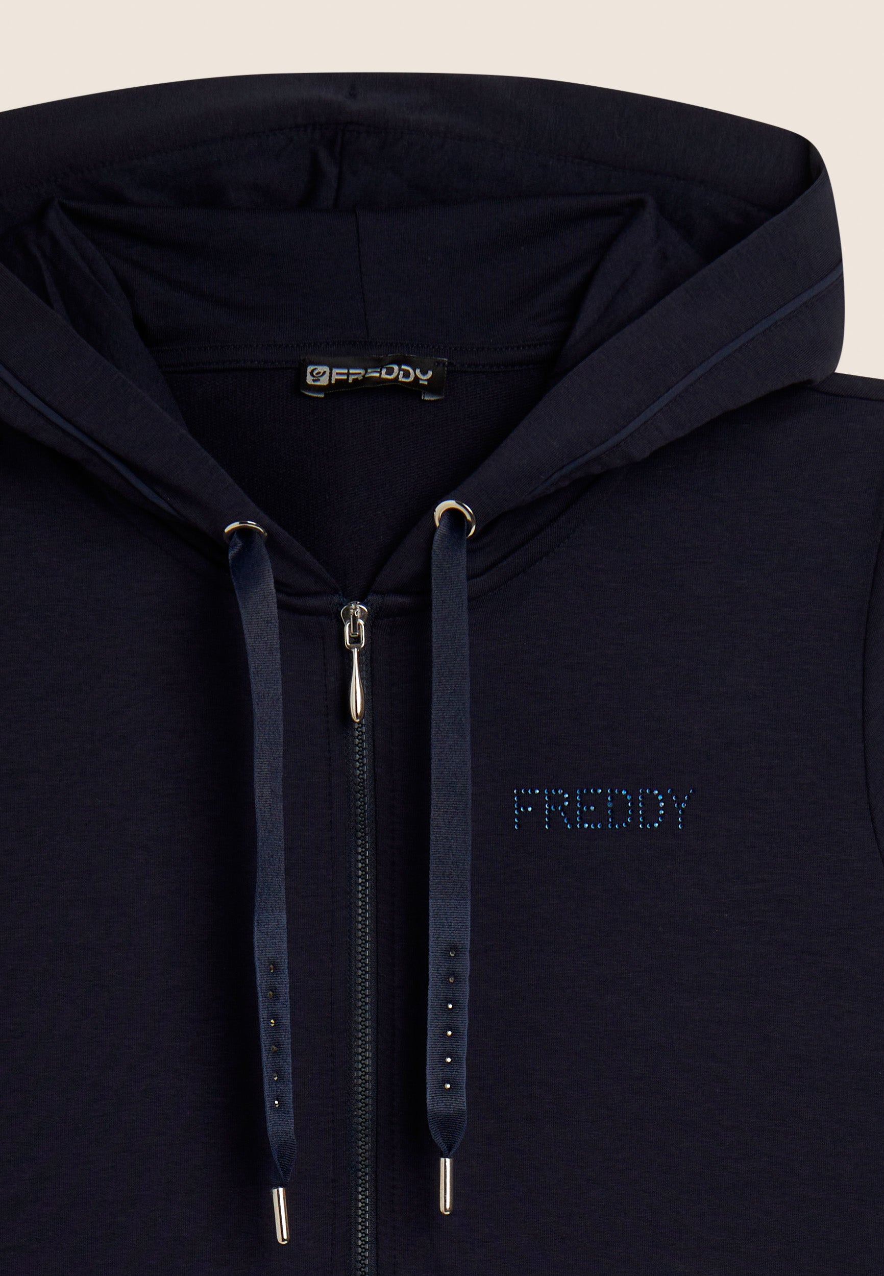 freddy-felpa-con-cappuccio-zip-e-logo-in-strass image 7