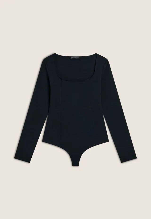 freddy-body-donna-scollo-quadrato-in-jersey-di-cotone-organico image 1