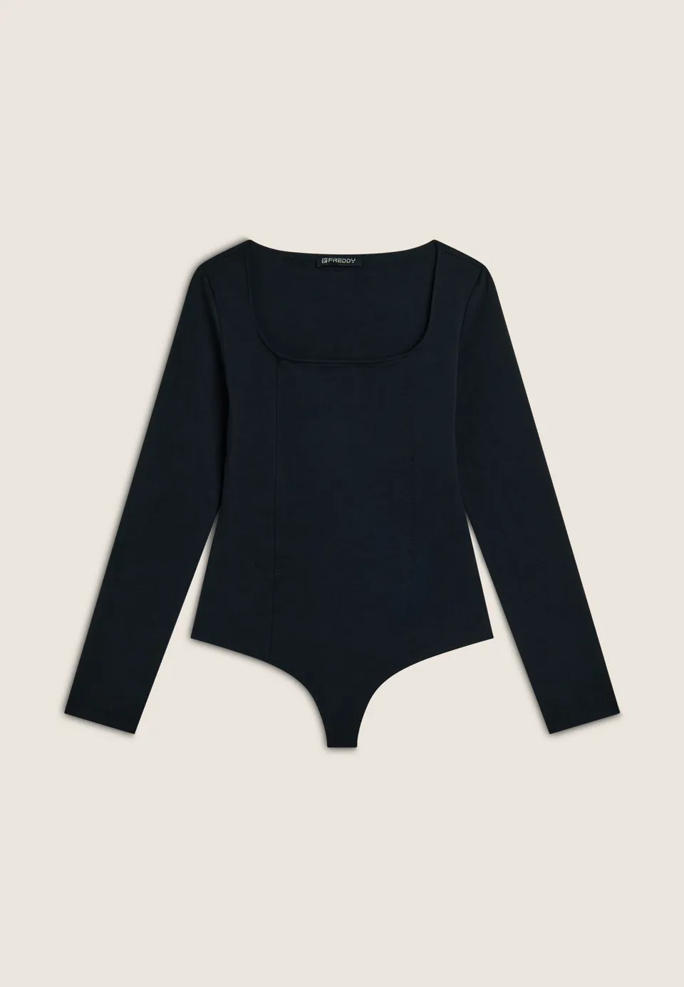 freddy-body-donna-scollo-quadrato-in-jersey-di-cotone-organico image 1