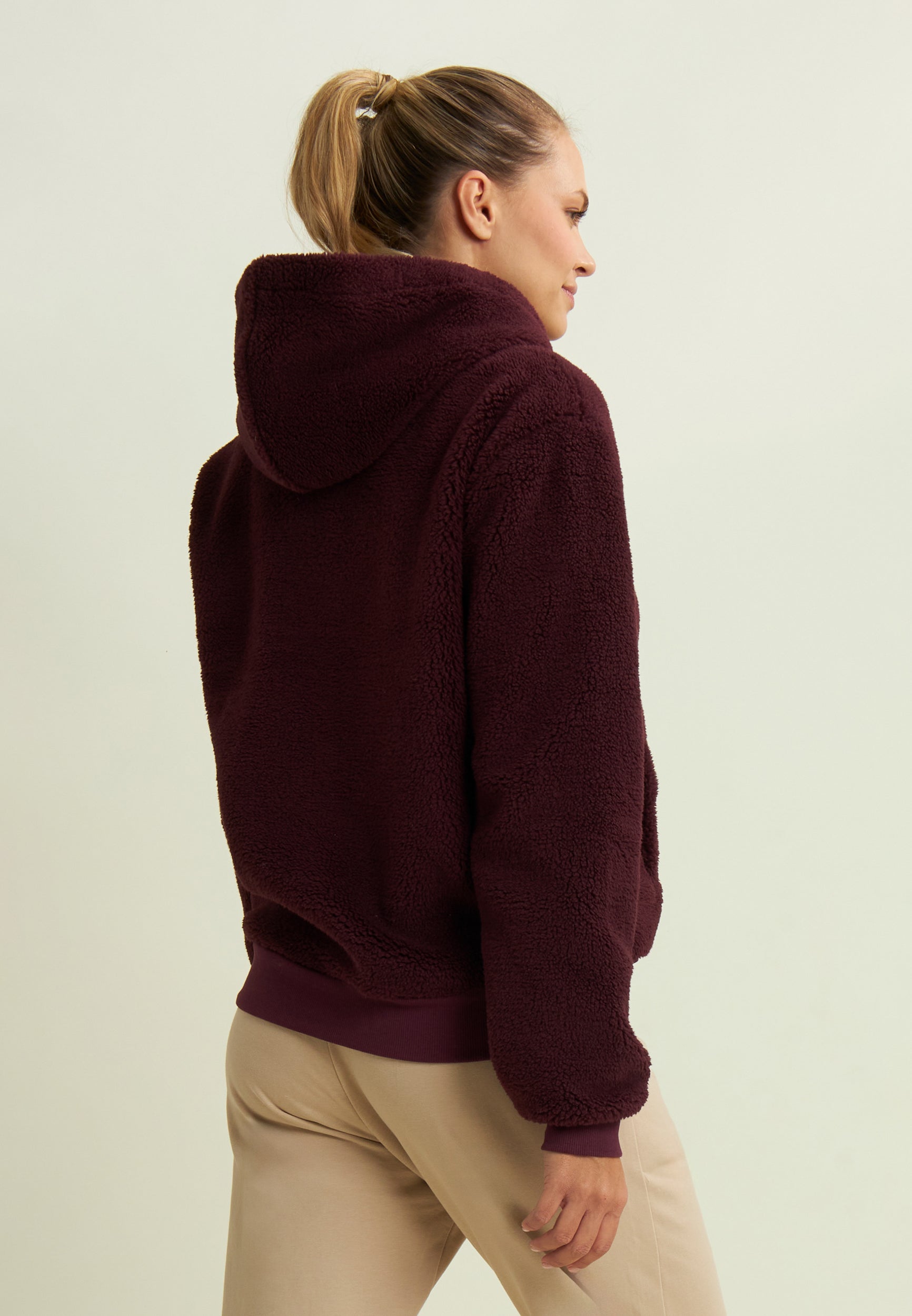 freddy-giacca-donna-in-pile-sherpa-con-cappuccio-e-zip-full-zip image 3