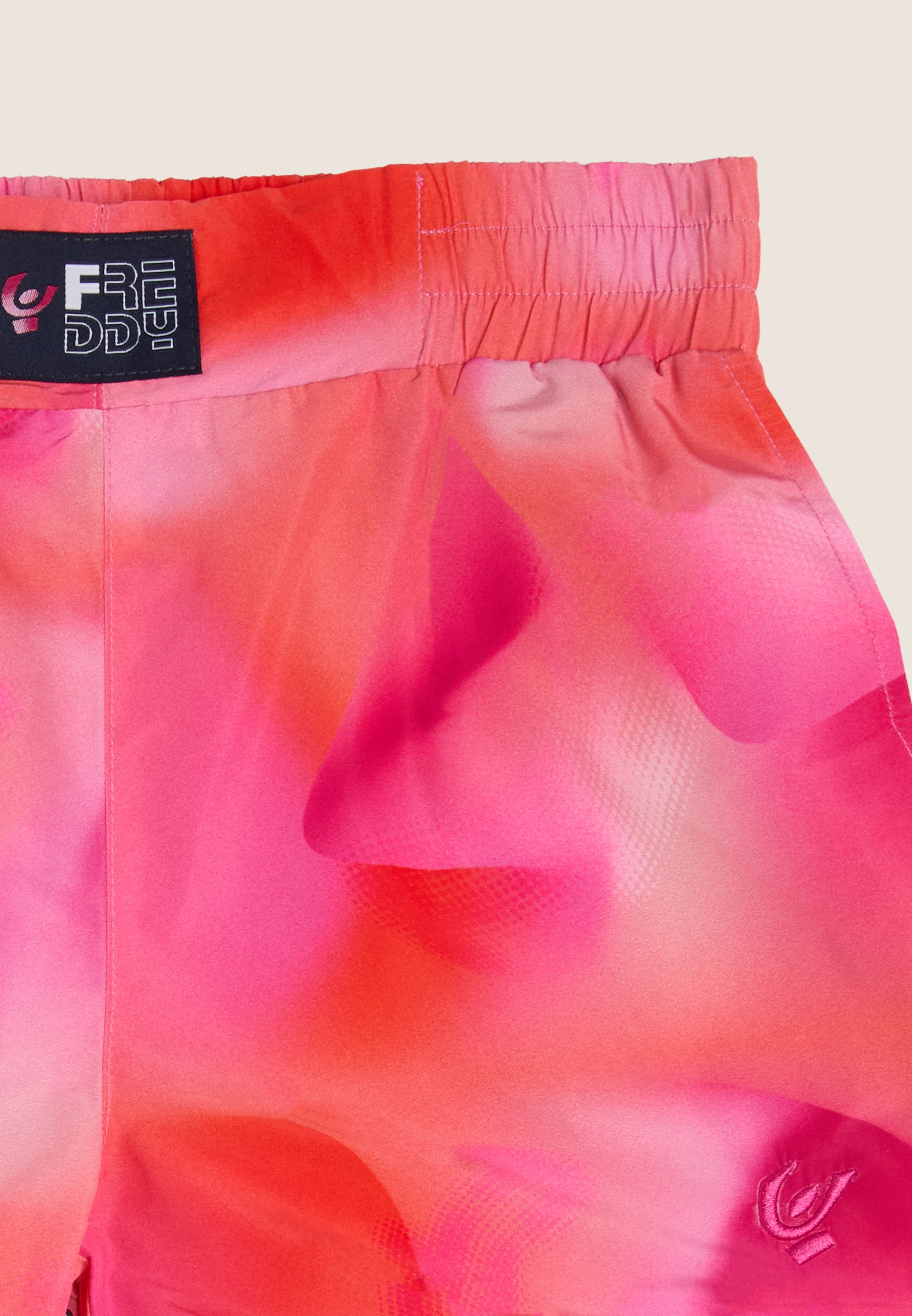 freddy-pantaloncini-bambina-tessuto-tecnico-rosa-arancio image 3