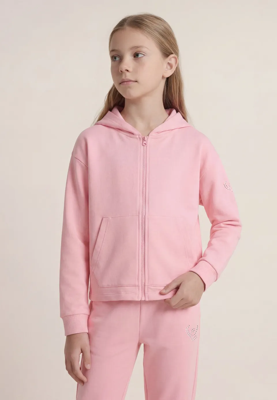 freddy-felpa-cropped-con-cappuccio-e-zip-da-bambina-e-ragazza image 1