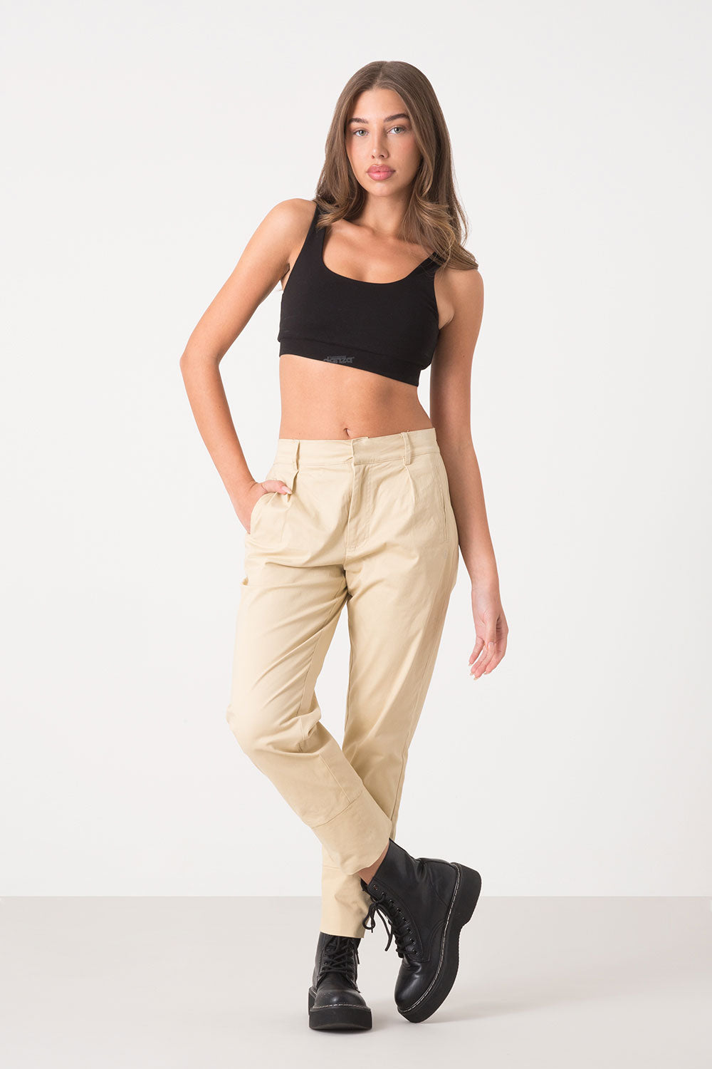 dimensione-danza-pantalone-donna-in-popeline-fondo-dritto-con-spacco image 8