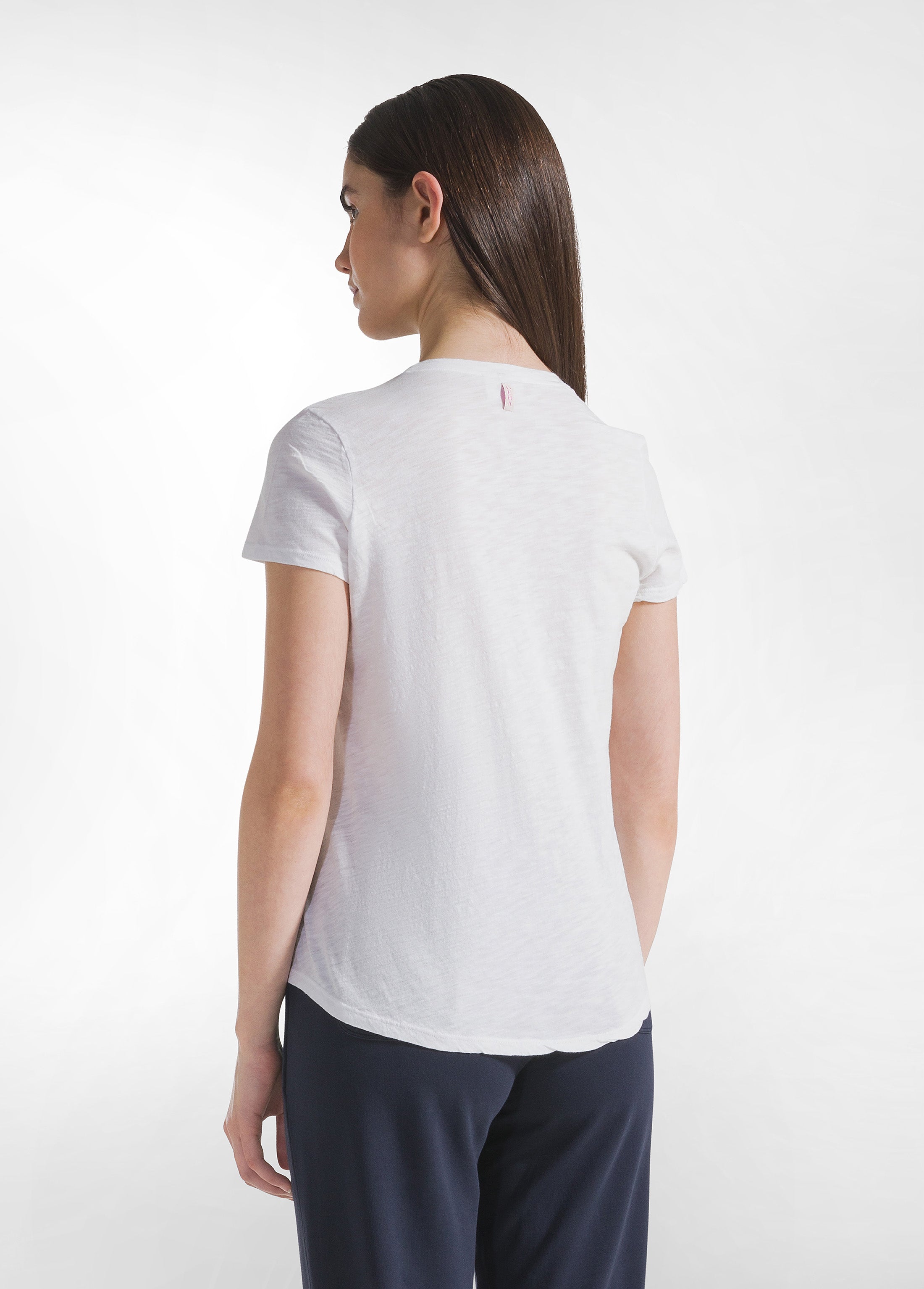 deha-t-shirt-d42513-in-cotone-flamm-bianco image 7