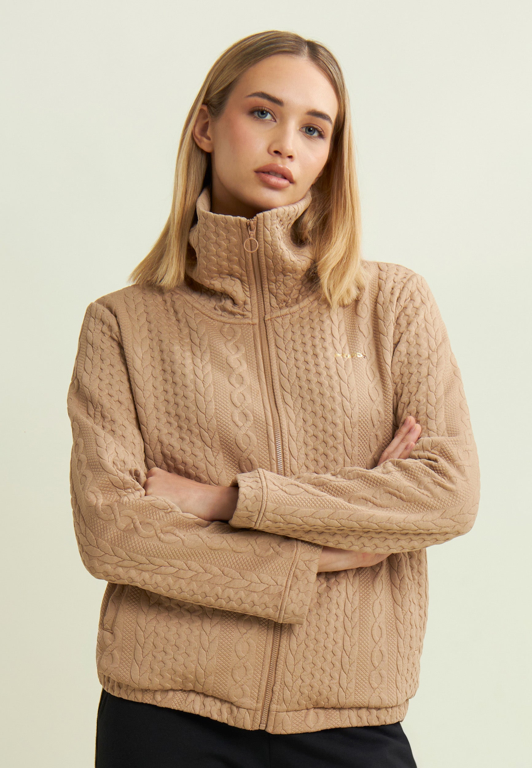 freddy-felpa-full-zip-tecnica-doppio-a-trecce-felpa-donna image 1