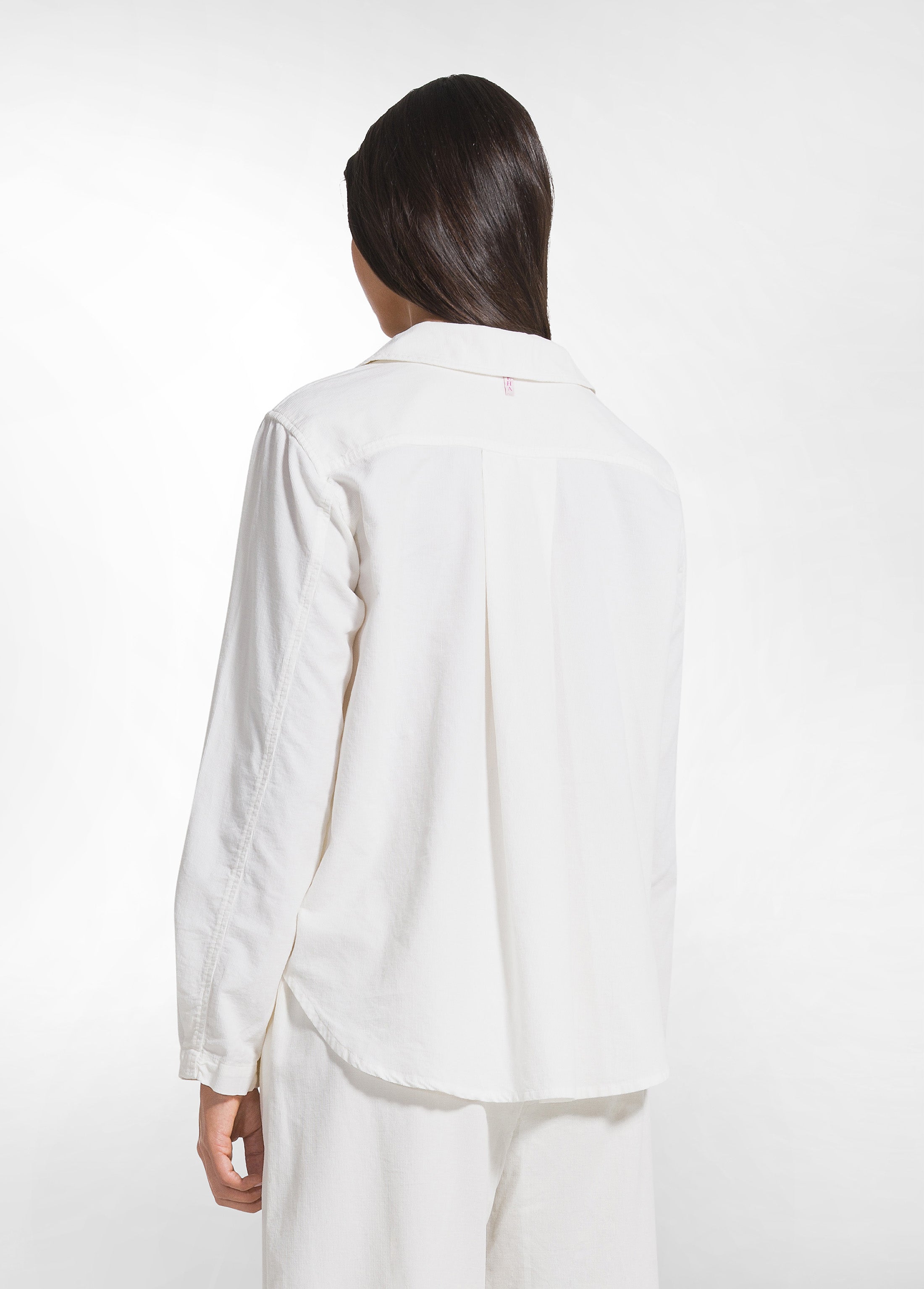 deha-d52351-polo-in-velluto-mille-righe-bianco image 2