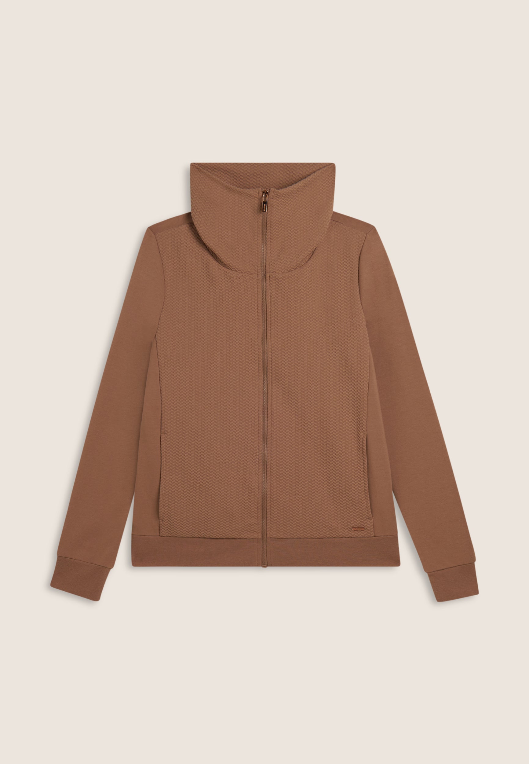 freddy-felpa-donna-full-zip-collo-alto-con-inserti-micro-trecce image 6