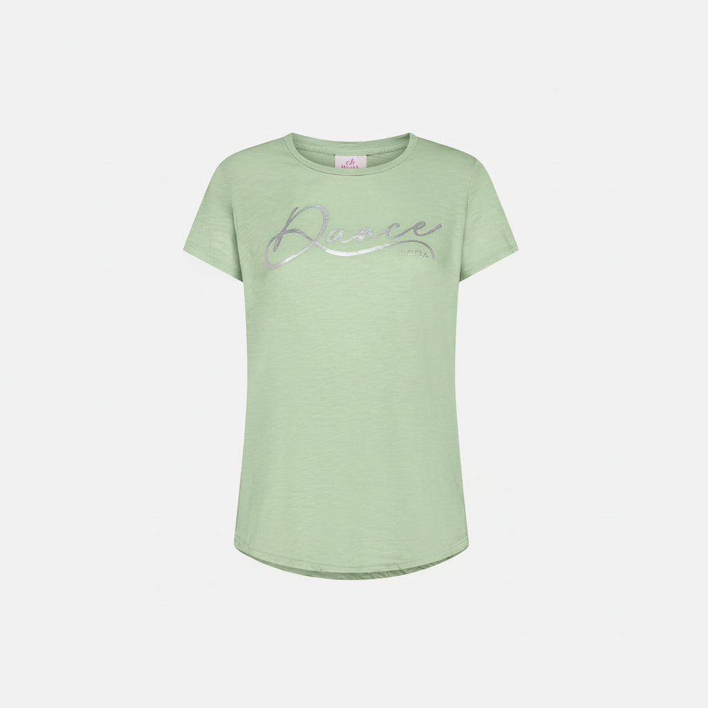 deha-t-shirt-con-stampa-in-cotone-flamm-verde image 1