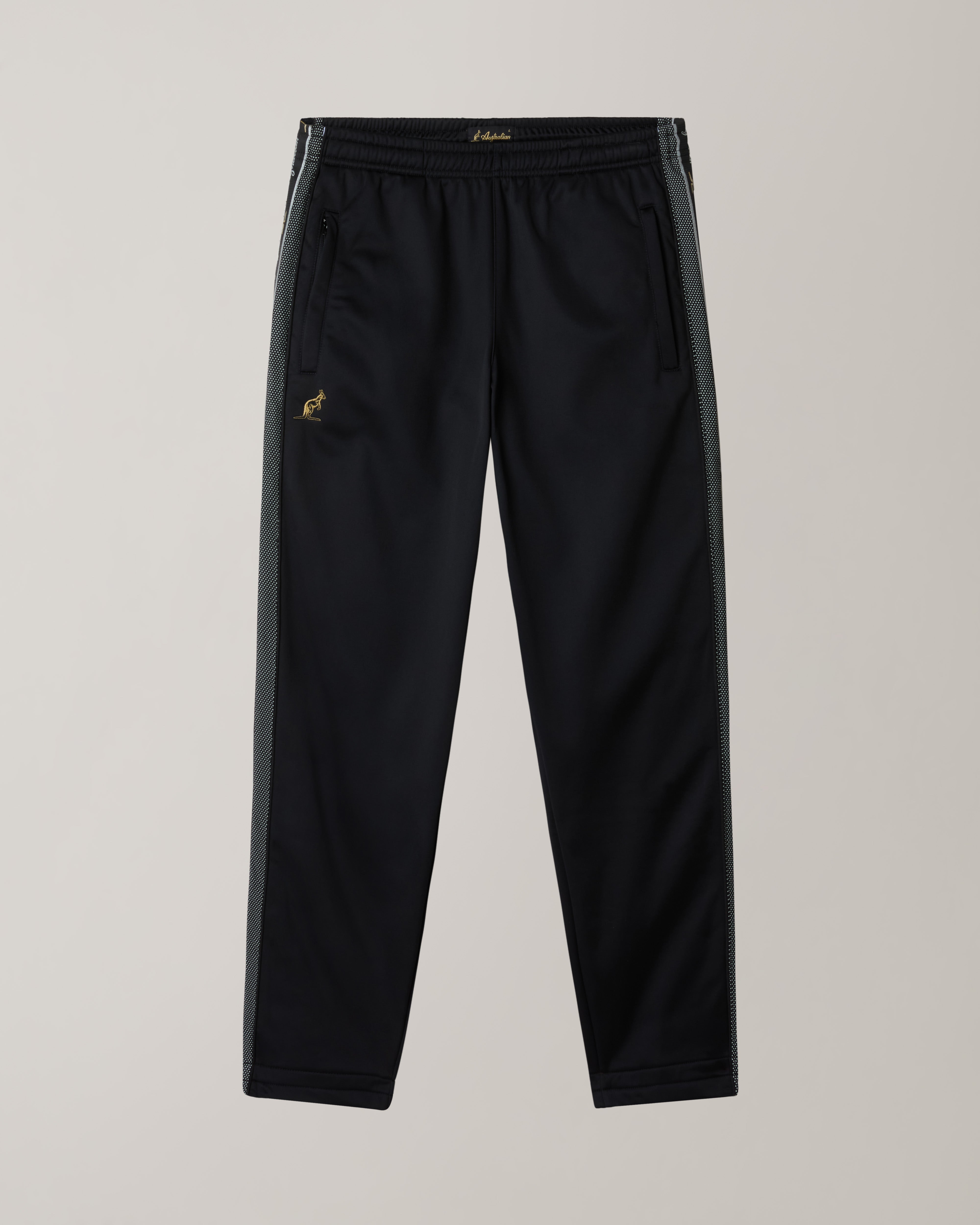 australian-black-tape-track-pants-pantalone-tuta-in-acetato-nero-made-in-italy image 6
