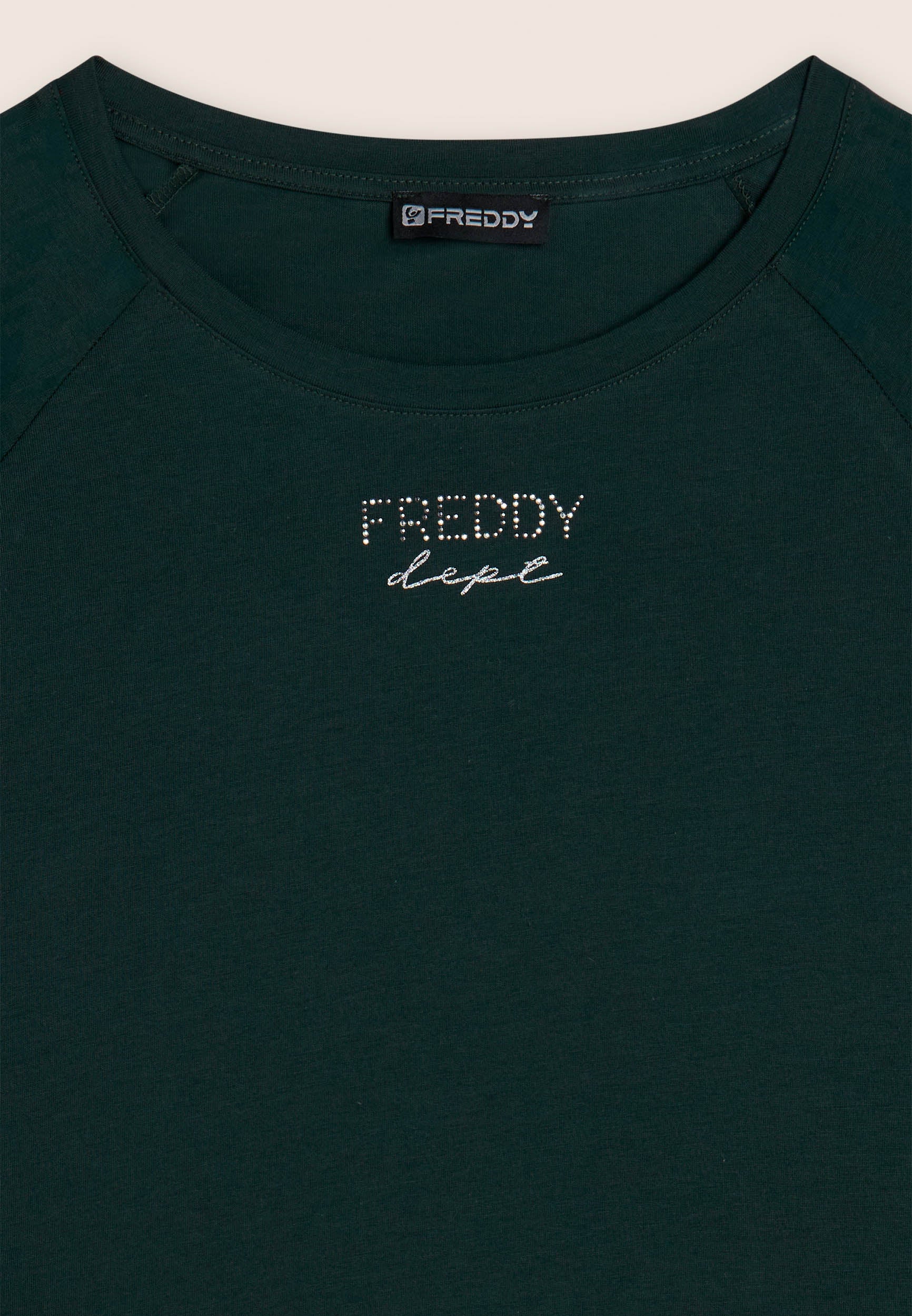 freddy-t-shirt-manica-lunga-fondo-asimmetrico-con-logo-borchie image 6