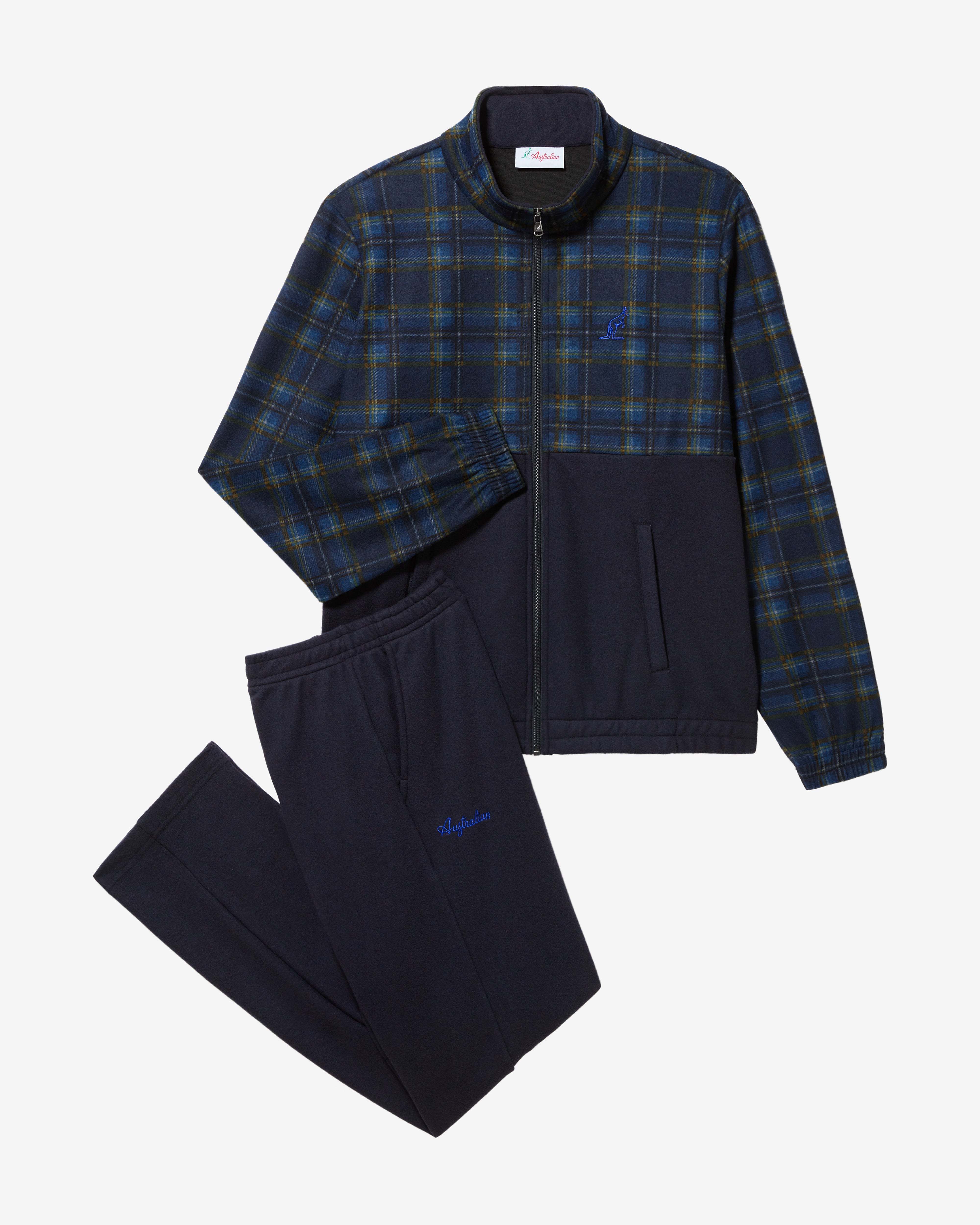 australian-check-tracksuit-tuta-completa-uomo-blu-navy image 8