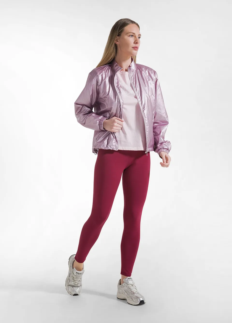 deha-d42036-leggings-vita-alta-tinta-unita-rosso image 1