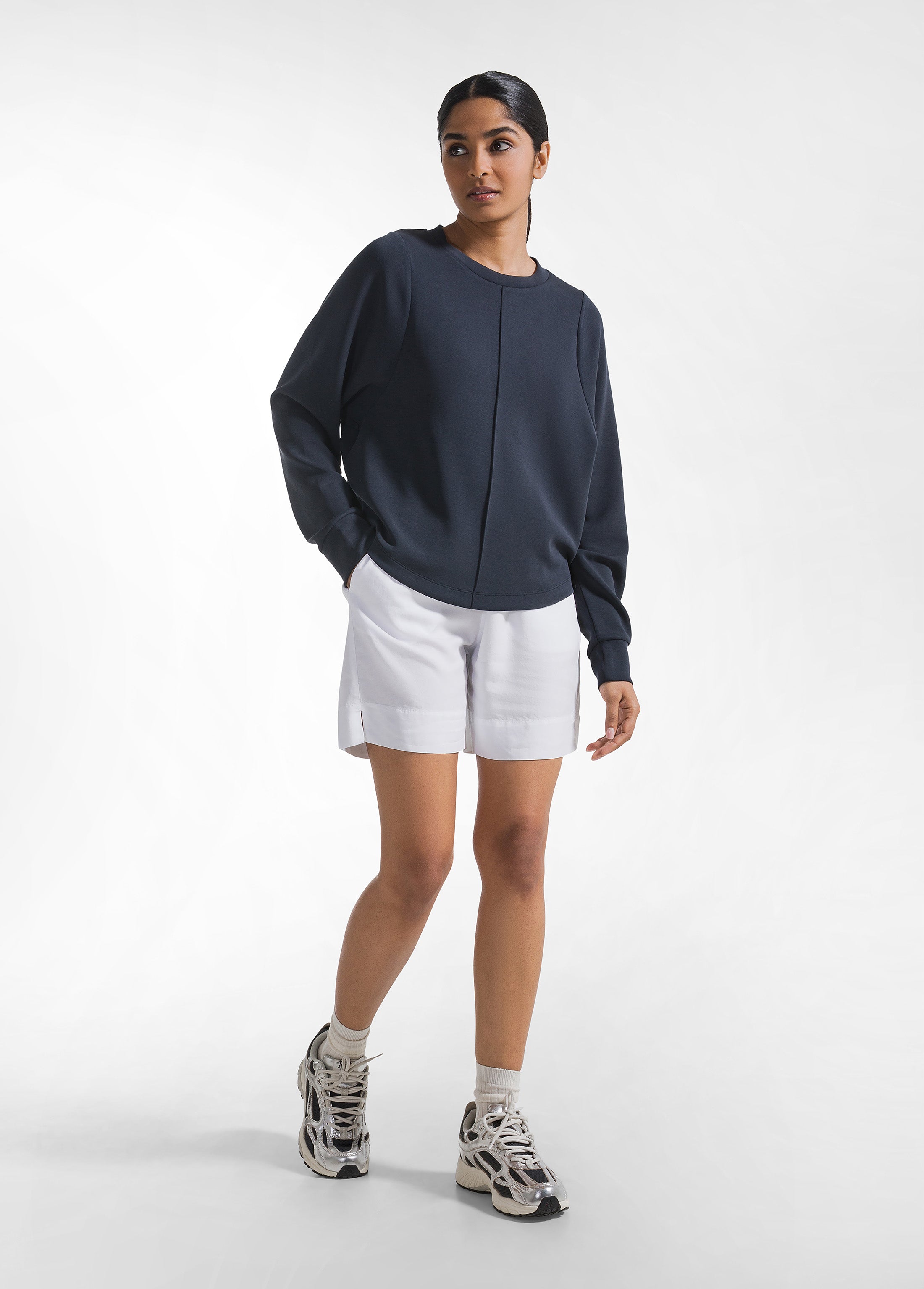 deha-shorts-in-twill-di-lyocell-bianco-2 image 1