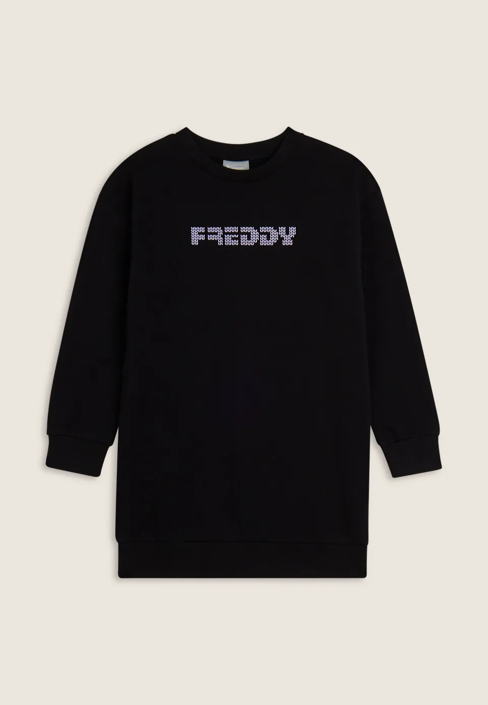 freddy-felpa-maxi-bambina-girocollo-logo-tricot image 1
