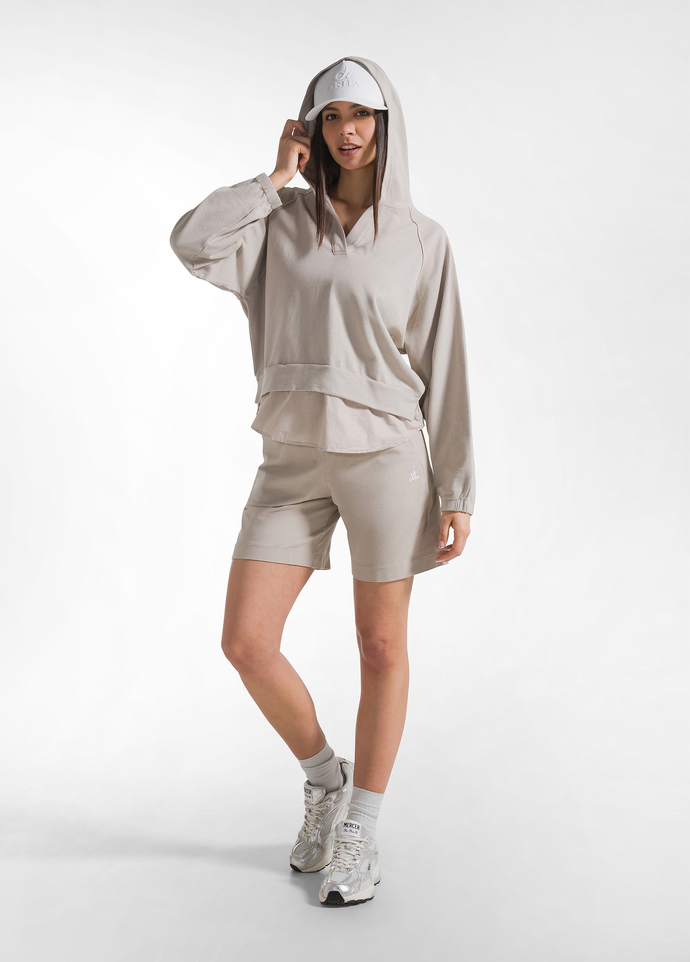 deha-shorts-in-felpa-stretch-beige image 1