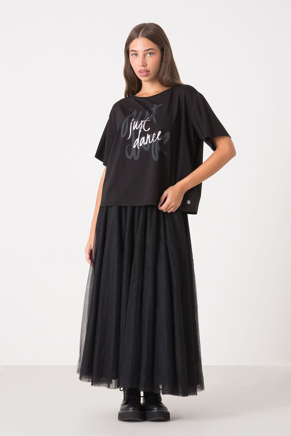 dimensione-danza-t-shirt-over-con-stampa-tono-su-tono-donna image 2