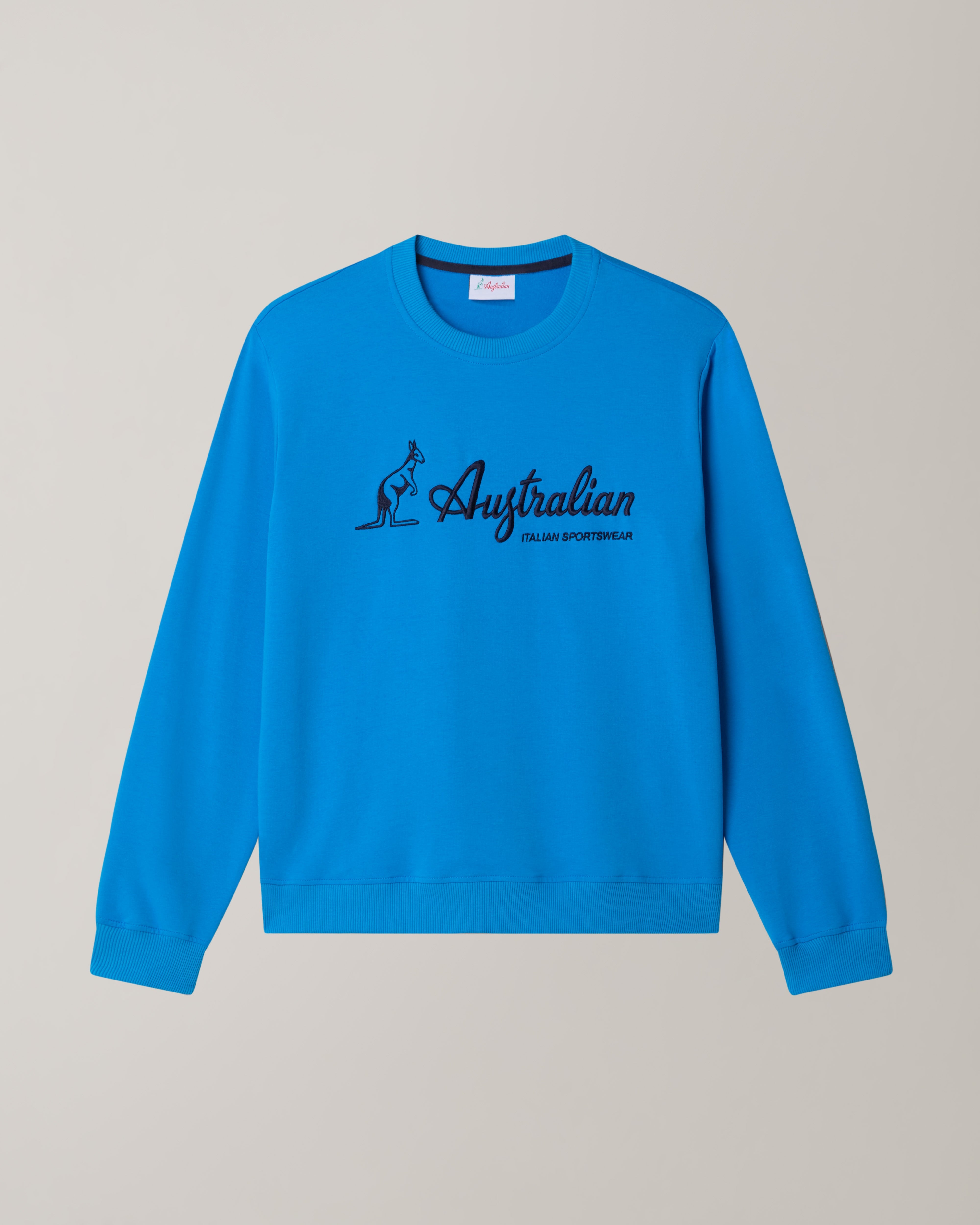 australian-statement-logo-crewneck-felpa-girocollo-blu-capri image 5