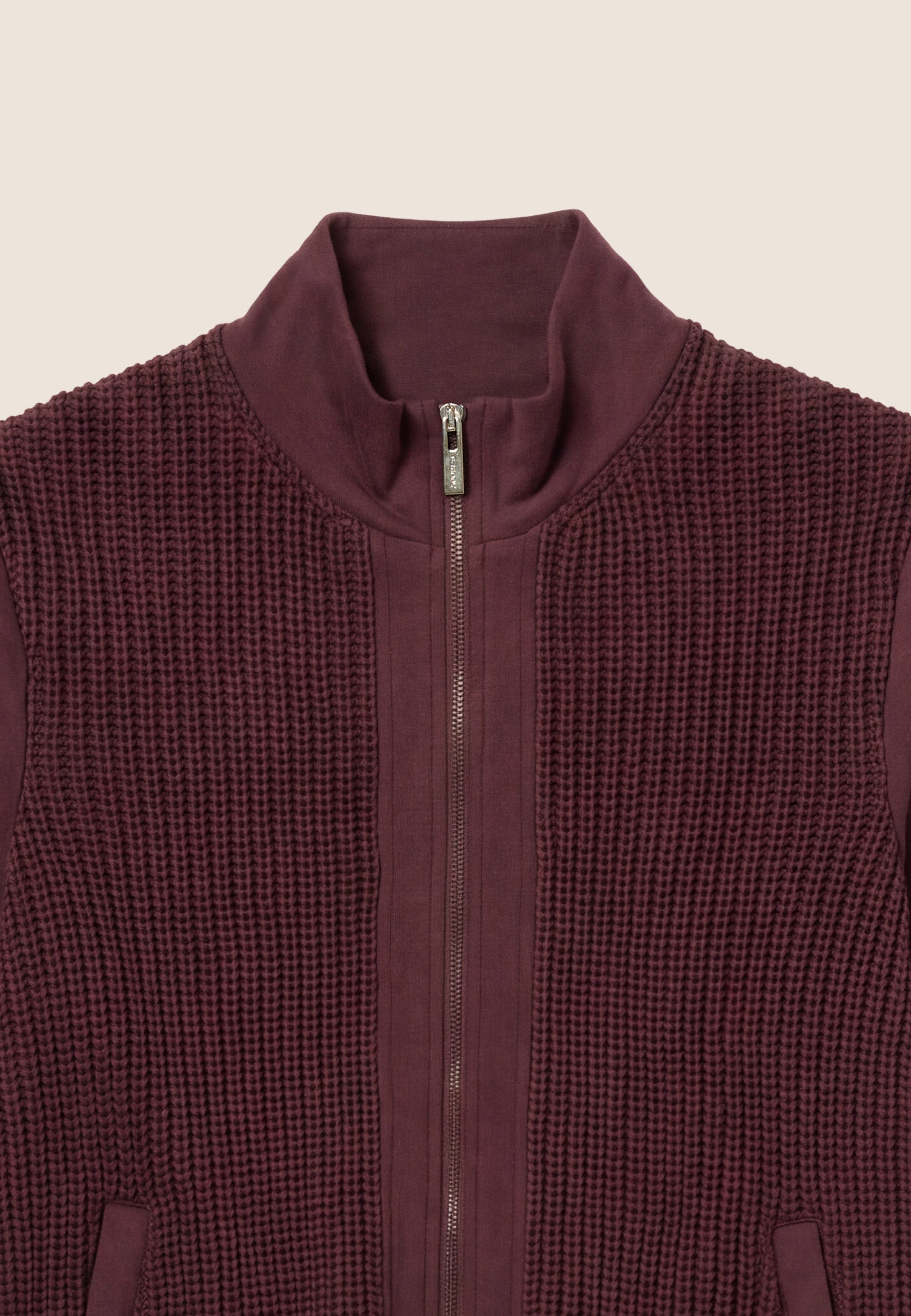 freddy-felpa-donna-slim-in-tricot-a-coste-con-collo-a-lupetto-full-zip image 3