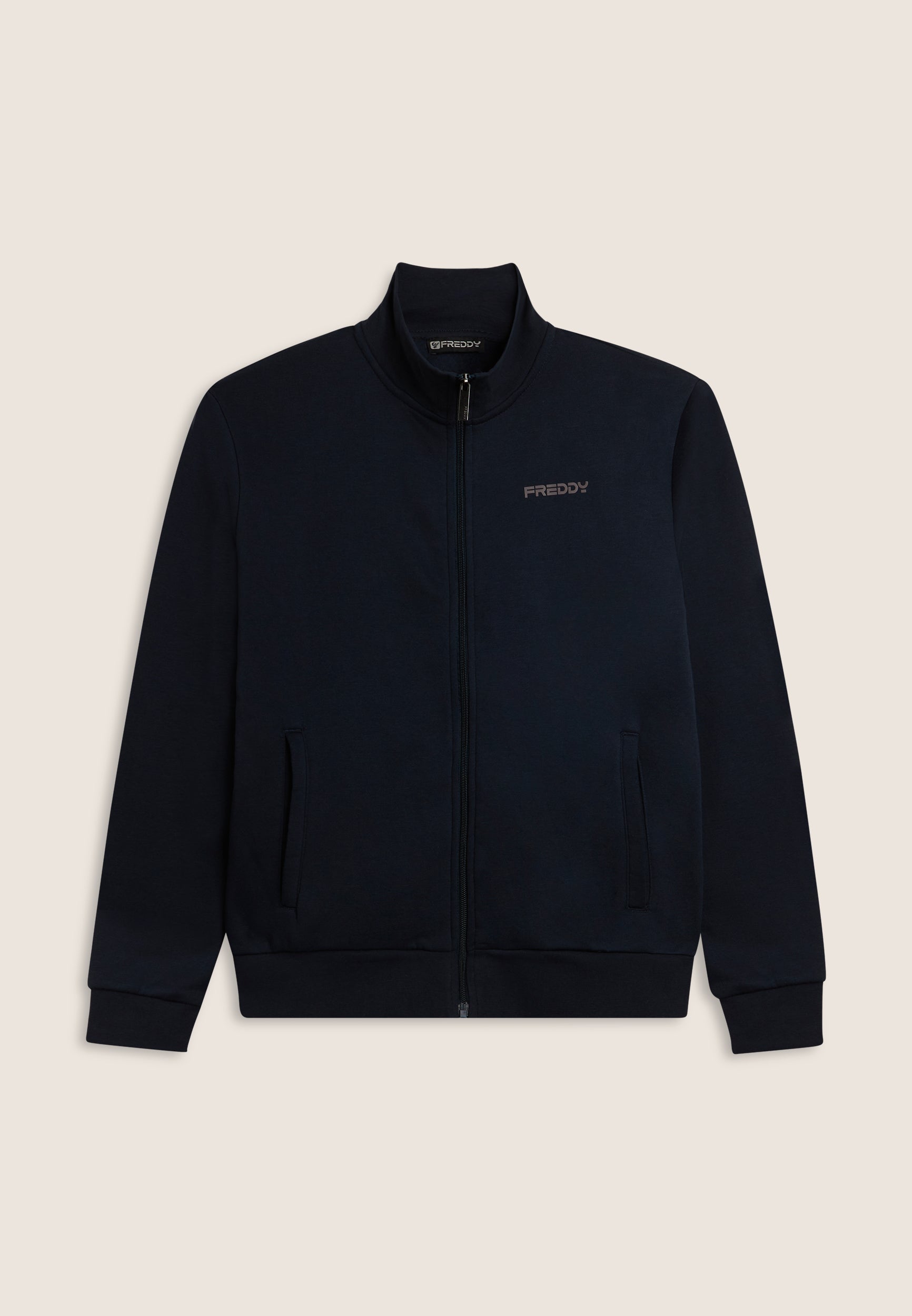 freddy-felpa-uomo-full-zip-collo-alto-in-cotone image 8