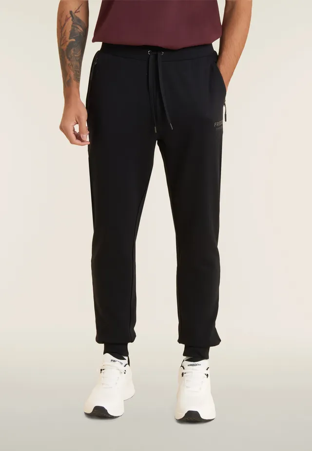 freddy-pantaloni-uomo-felpa-con-polsino-e-zip-tasche-100-cotone image 1