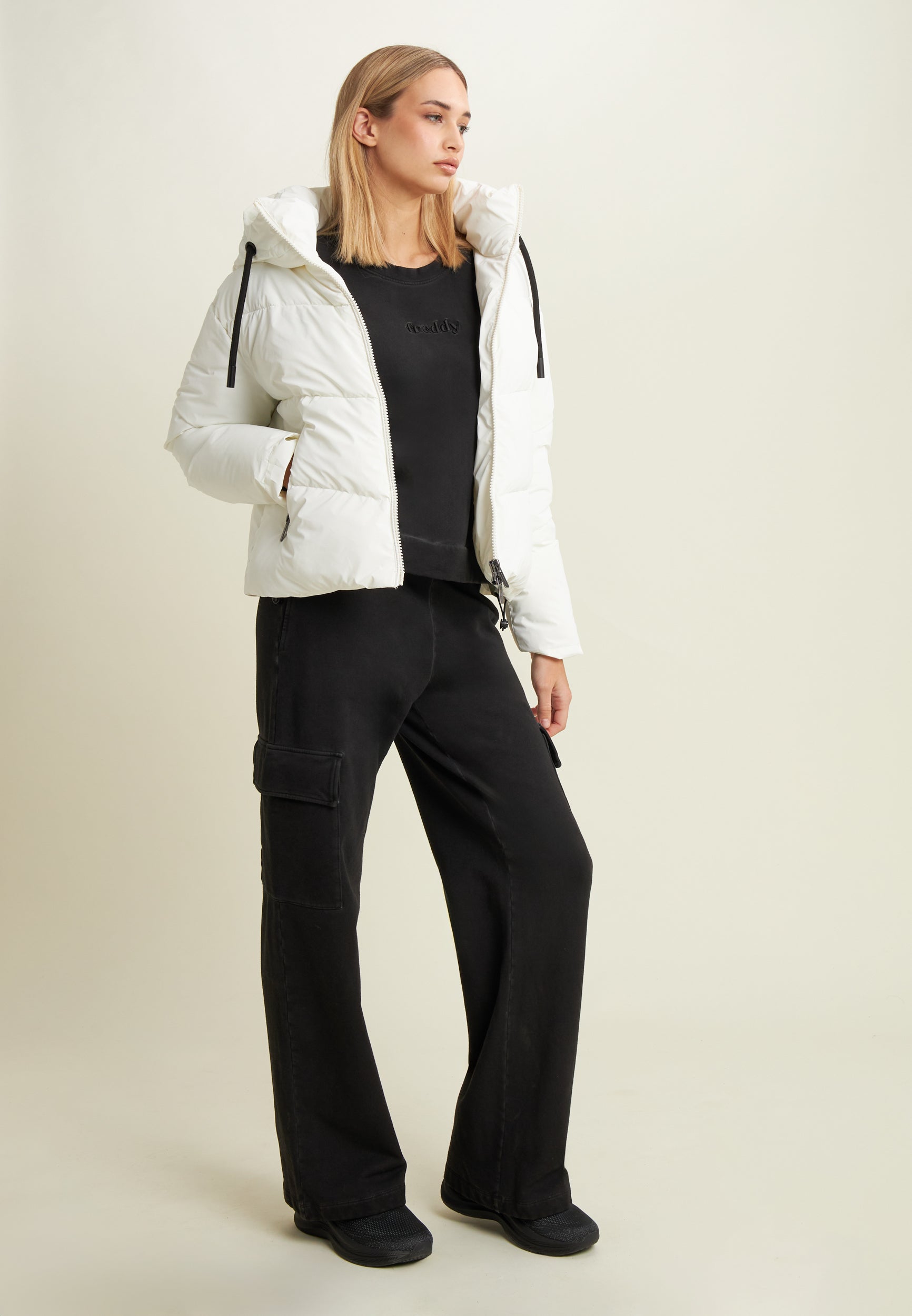 freddy-felpa-cropped-comfort-fit-cold-dyed-nera-donna image 2