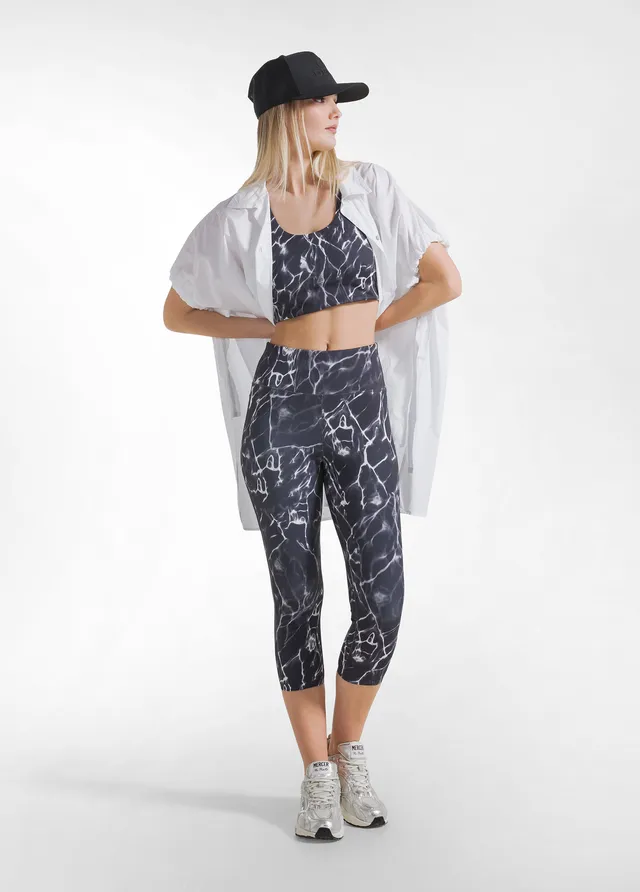 deha-set-top-sportivo-e-leggings-7-8-allover-in-microfibra-nero image 1