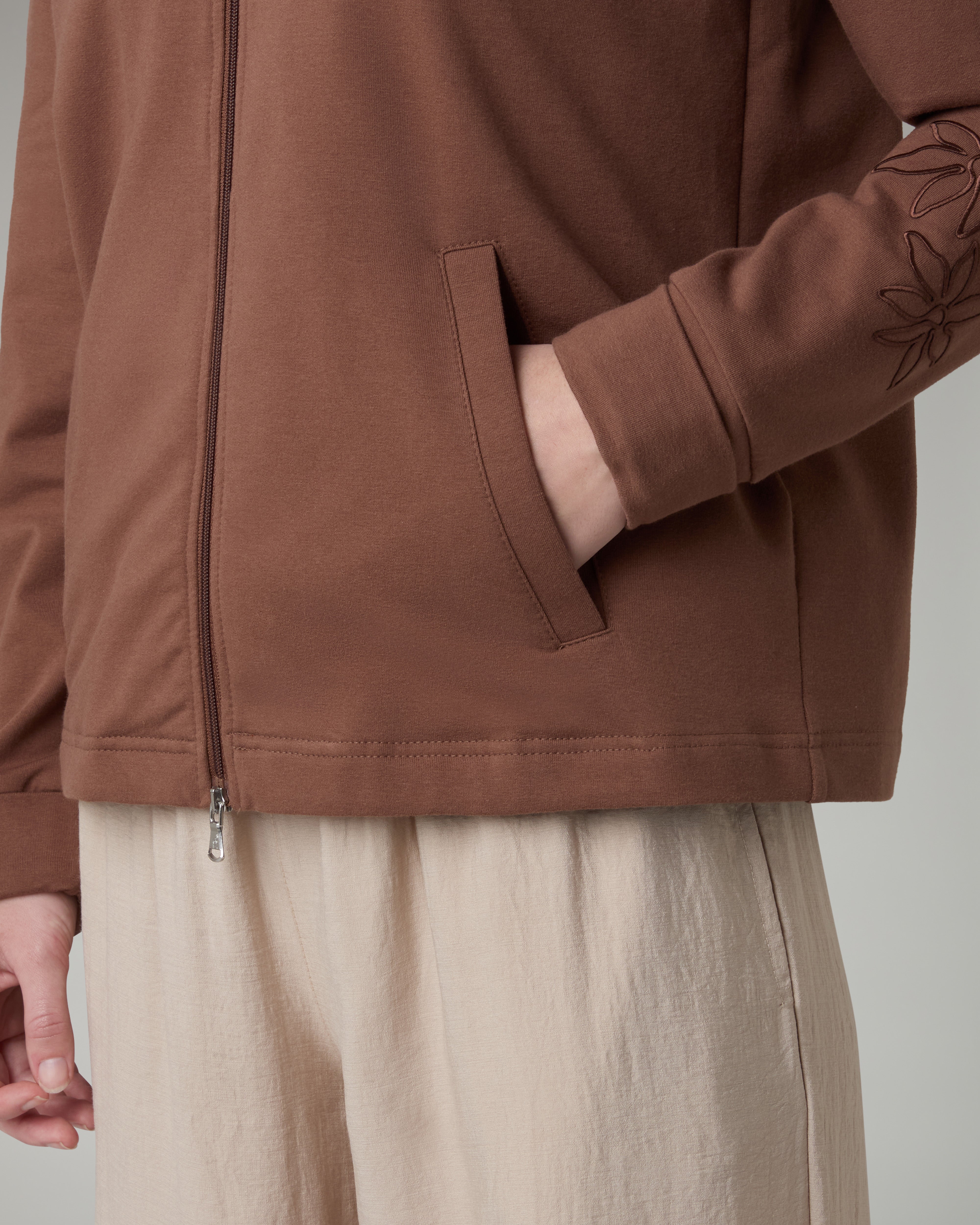australian-patch-flowers-track-jacket-giacca-sportiva-cannella image 5