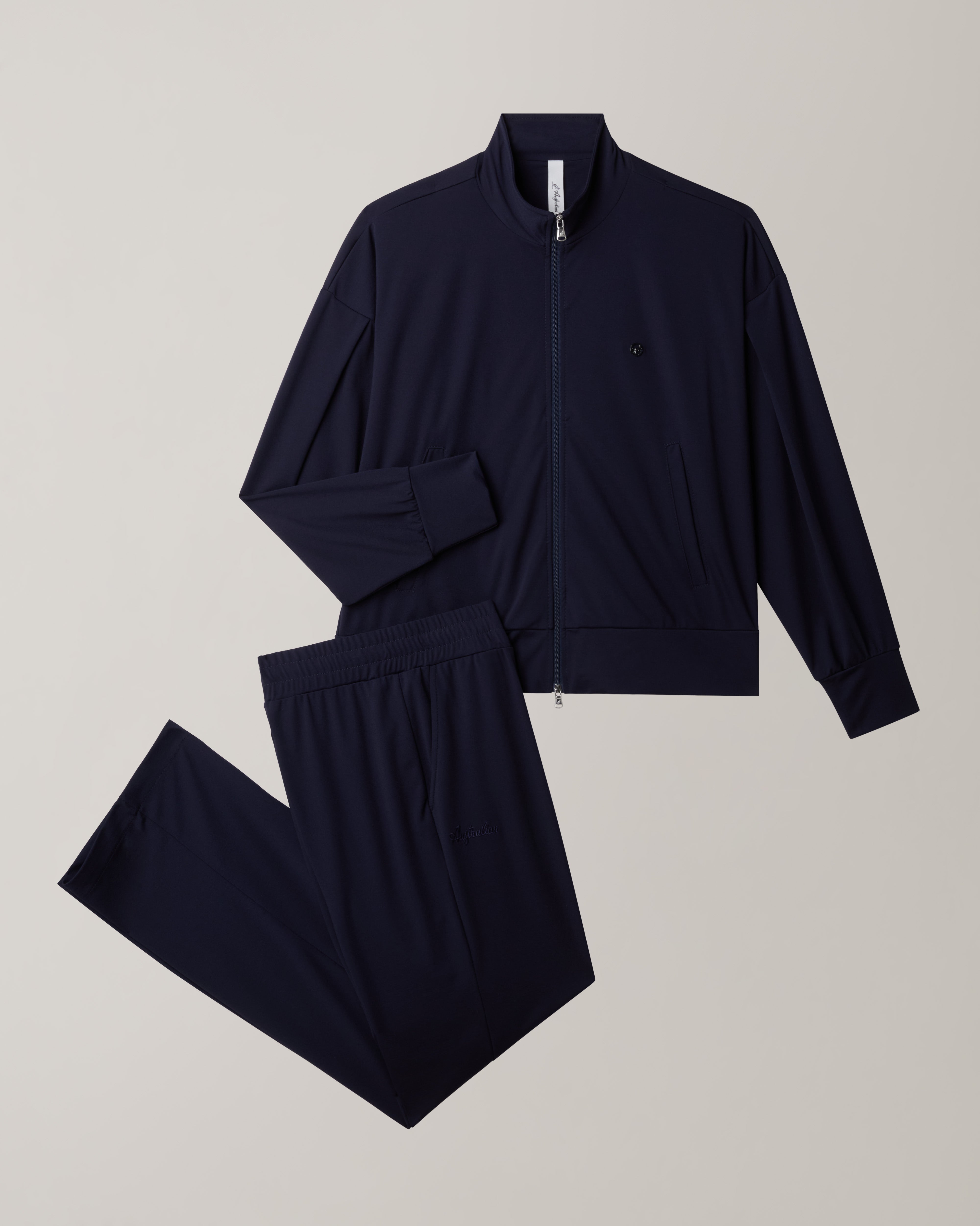 australian-grace-tracksuit-tuta-donna-flow-interlock-eclipse-blue-full-zip image 8
