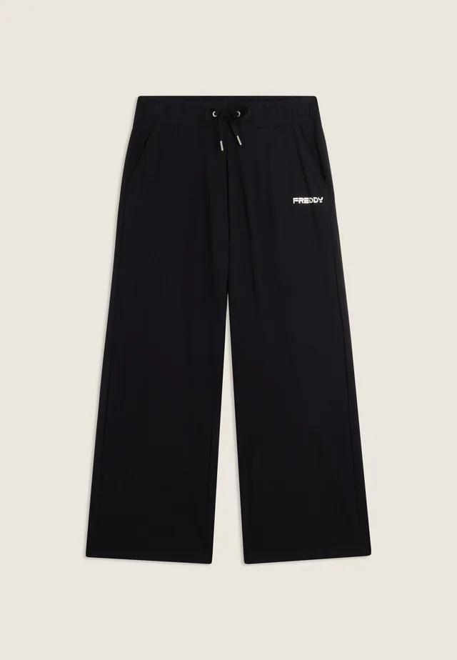 freddy-pantaloni-cropped-comfort-fit-gamba-dritta-in-jersey-stretch image 1