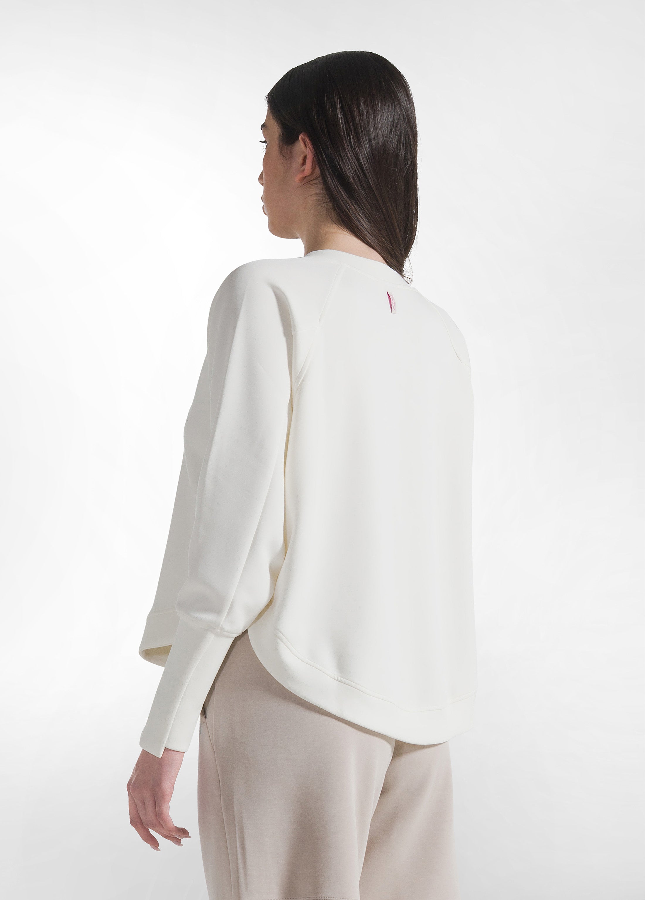 deha-felpa-girocollo-soft-touch-bianco-in-modal image 2