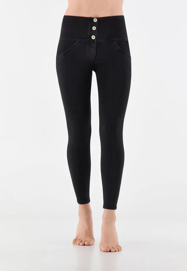 freddy-jeggings-wr-up-7-8-superskinny-vita-alta-con-bottoni-effetto-denim image 1