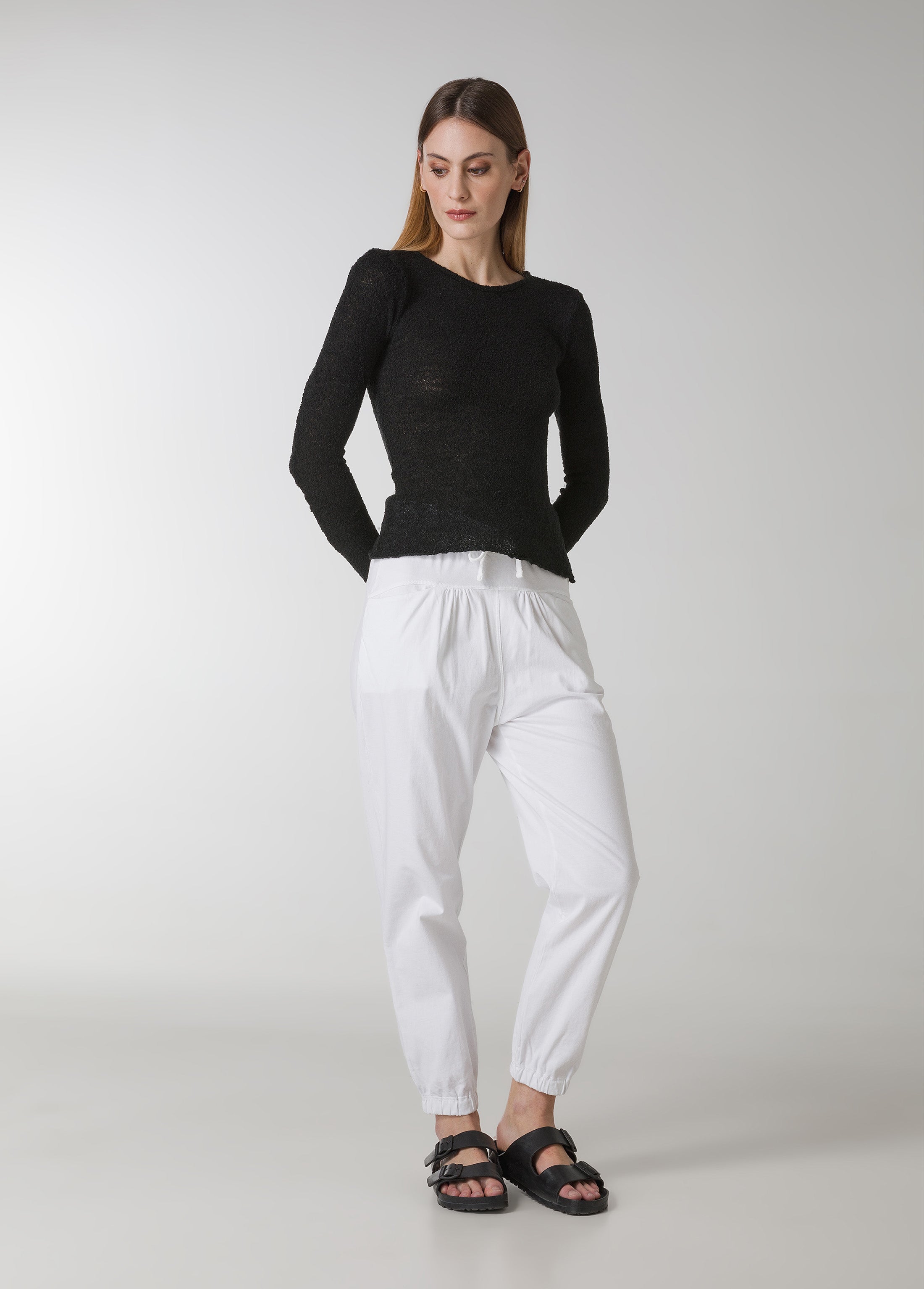 deha-maglia-boucle-nero-maglia-girocollo-manica-lunga image 1