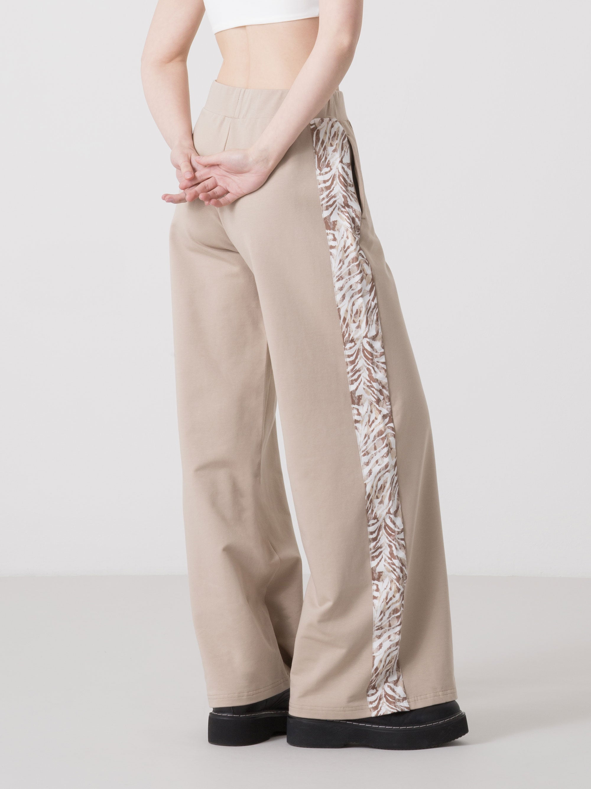pantalone-palazzo-donna-dimensione-danza-con-fasce-animalier-e-vita-elastica image 3