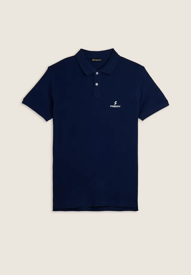 freddy-polo-uomo-in-piquet-di-cotone-100-con-logo image 1